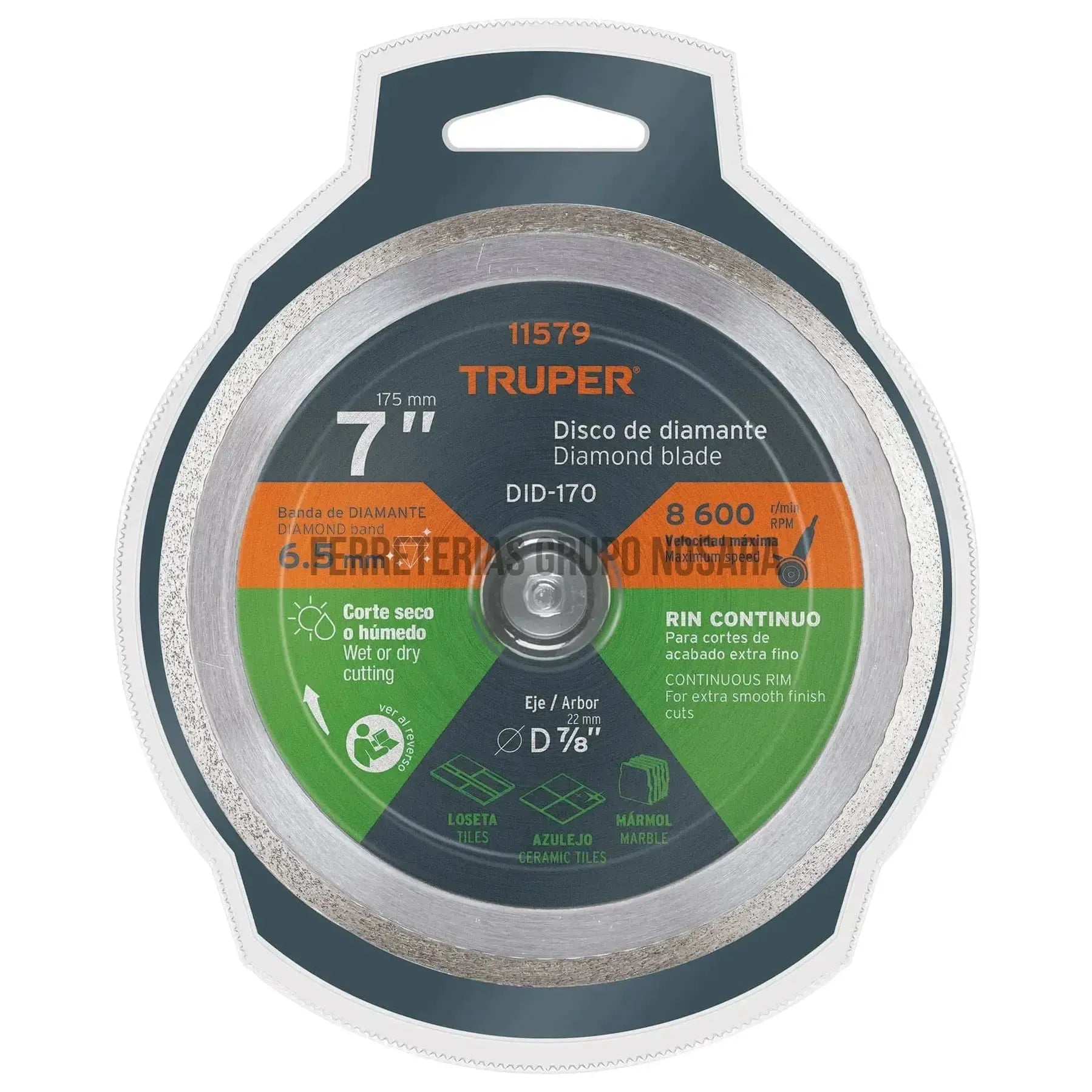 TRUPER DISCO DIAMANTE CONTINUO 7" 11579-