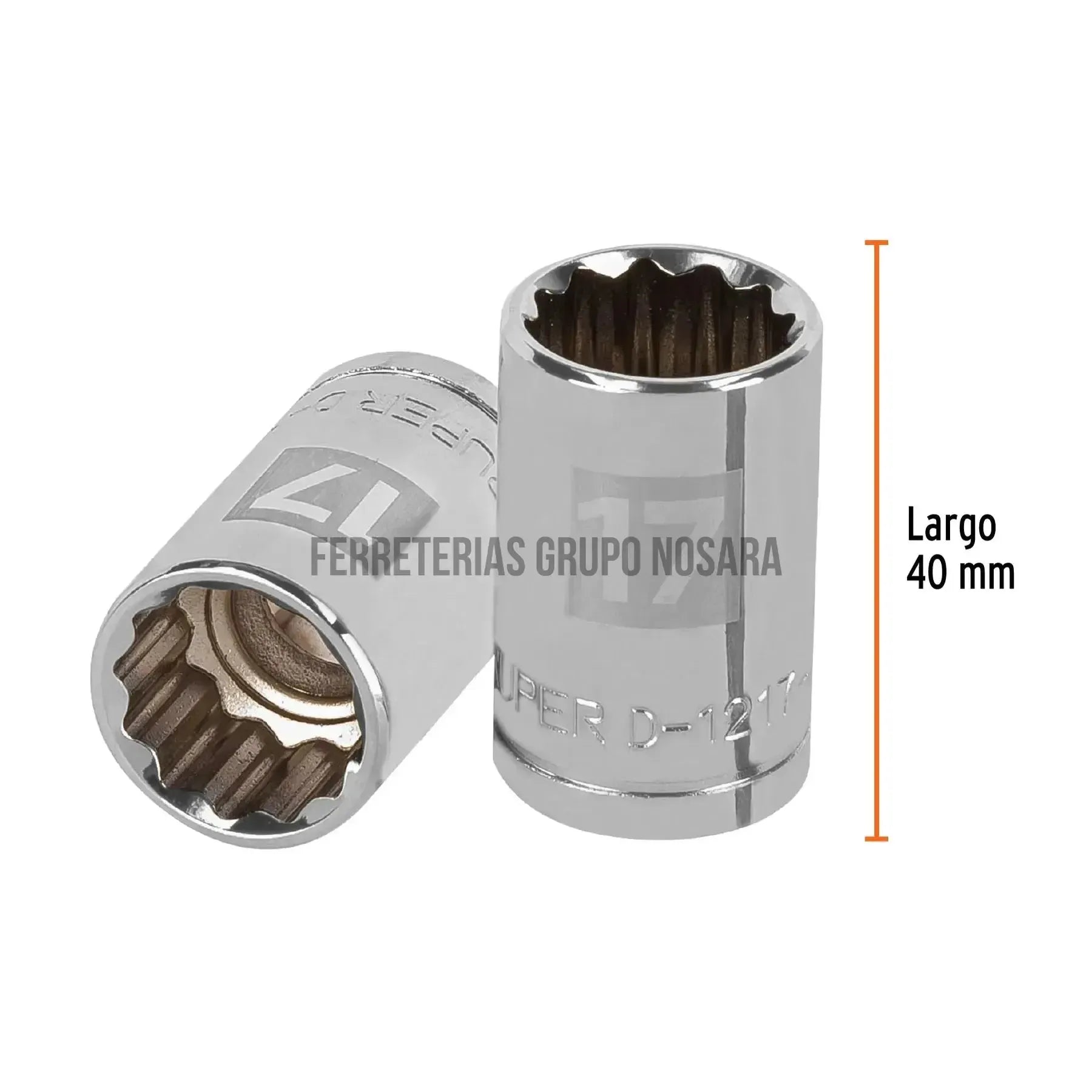 TRUPER CUBO ESTRIADO 17MM ESP 1/2 13531-