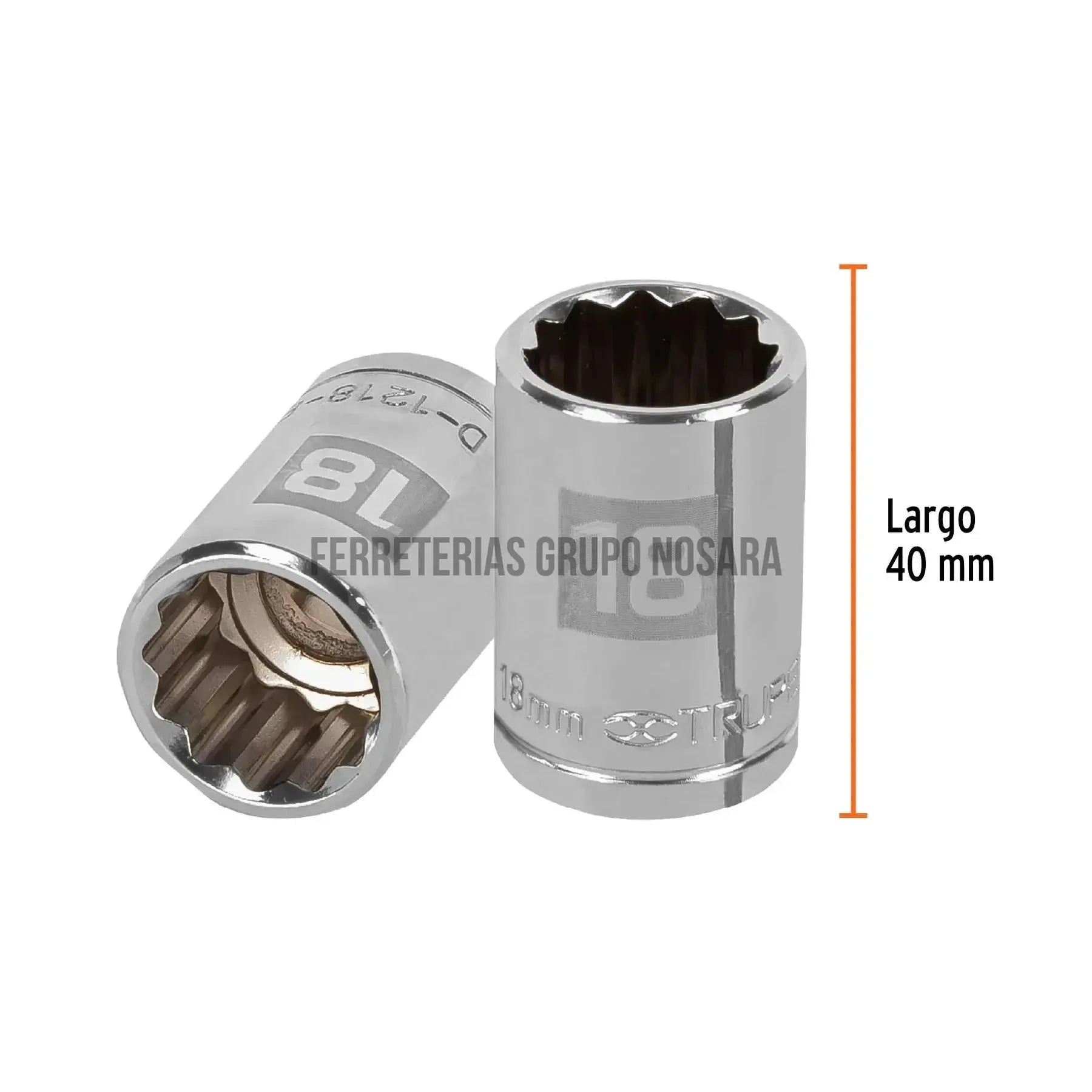 TRUPER CUBO ESTRIADO 18MM ESP 1/2 13532-