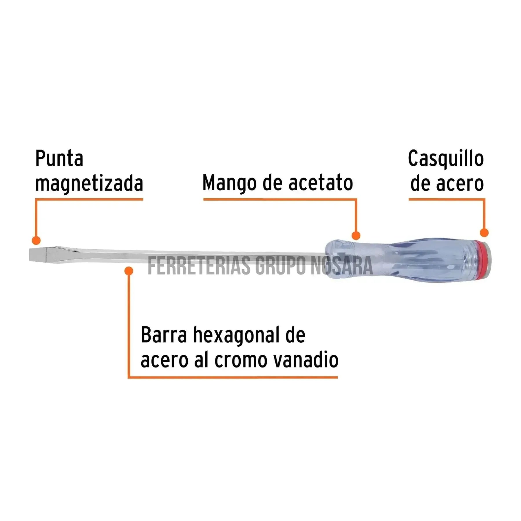 TRUPER DEST PLANO GOLPE GO-5/16X8P 14164-