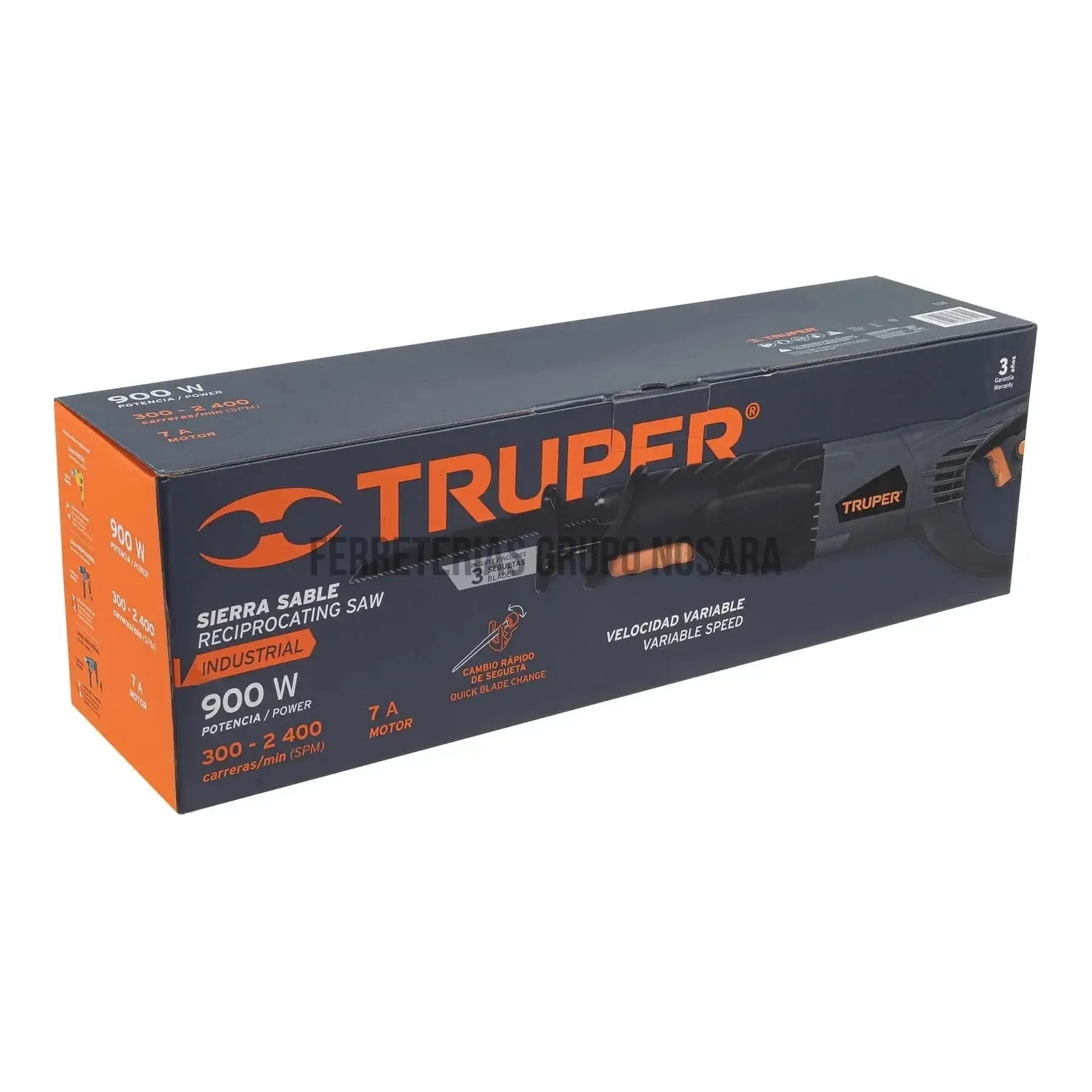 Sierra sable 900 W velocidad variable, industrial, Truper / 17269-