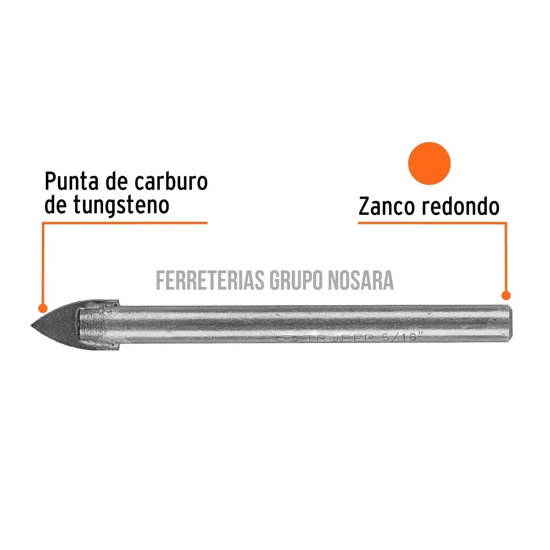 TRUPER BROCA P/VIDRIO AZULEJO 5/16 11703-