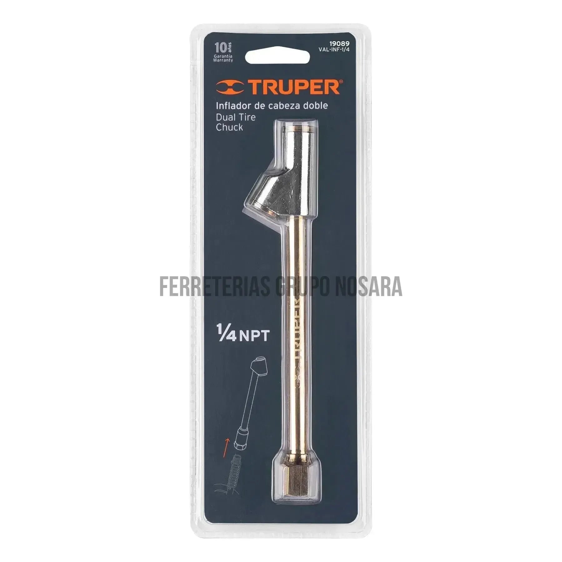 TRUPER INFLADOR CABEZA DOBLE 1/4 / 19089-