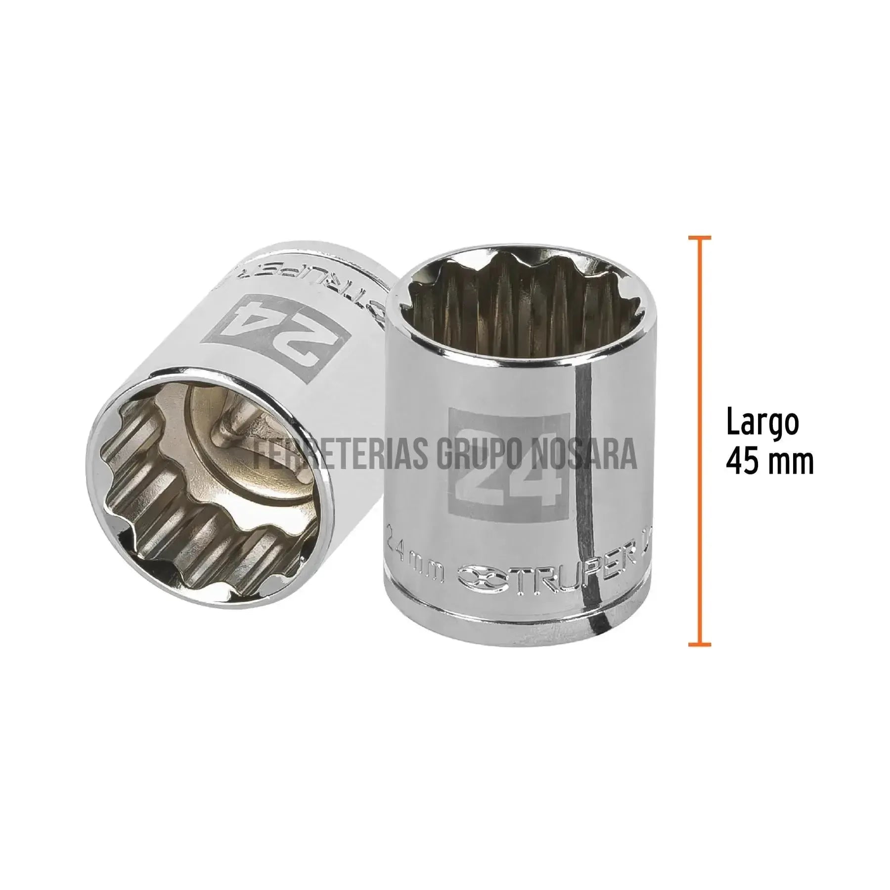 TRUPER CUBO ESTRIADO 24MM ESP 1/2 13538-