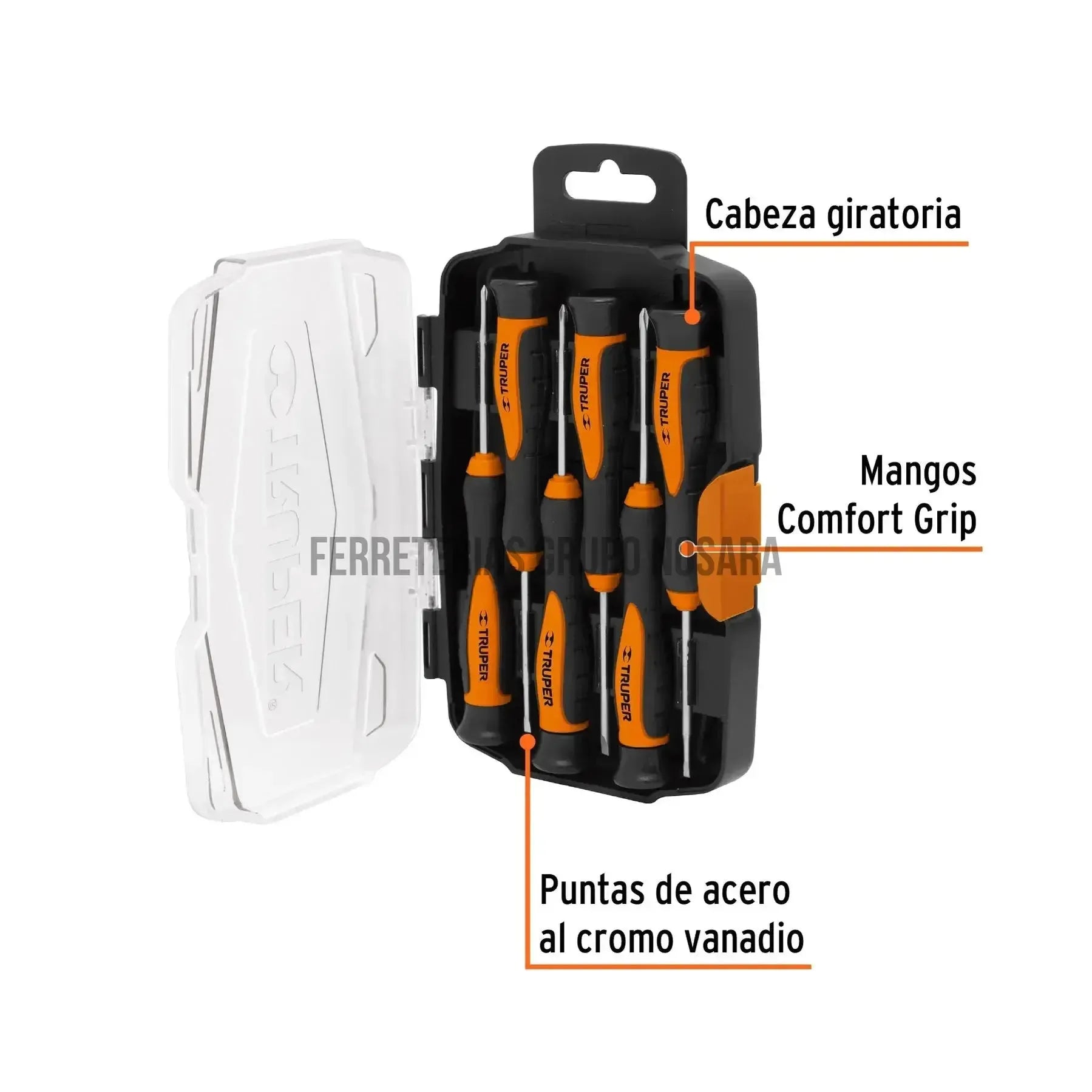 TRUPER JGO DEST P/JOYER LARGOS 6PZ 14156-