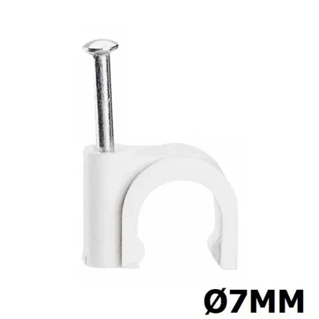 GRAPA AISLANTE  7MM C/ CLAVO ACERO LG315