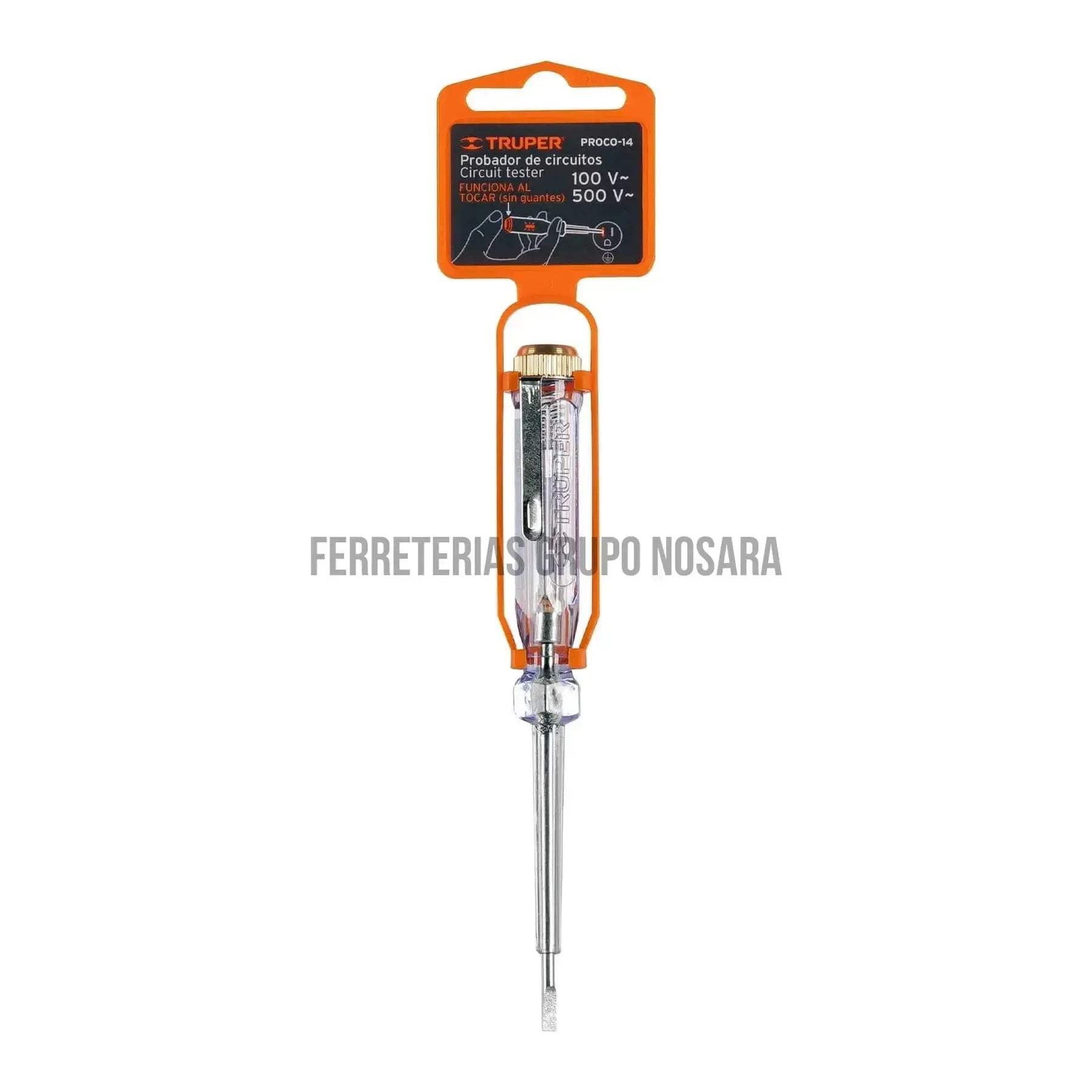 Probador de circuitos 14 cm de corriente alterna, Truper / 13988-
