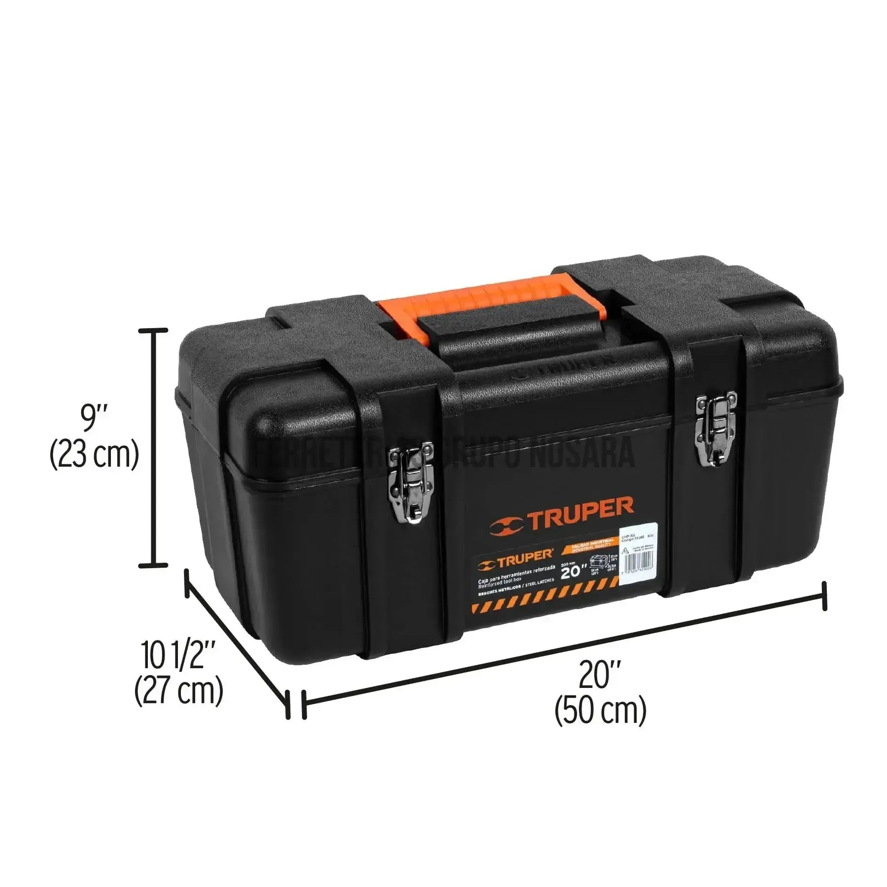 Caja para herramienta de 20" industrial, broches metálicos /-
