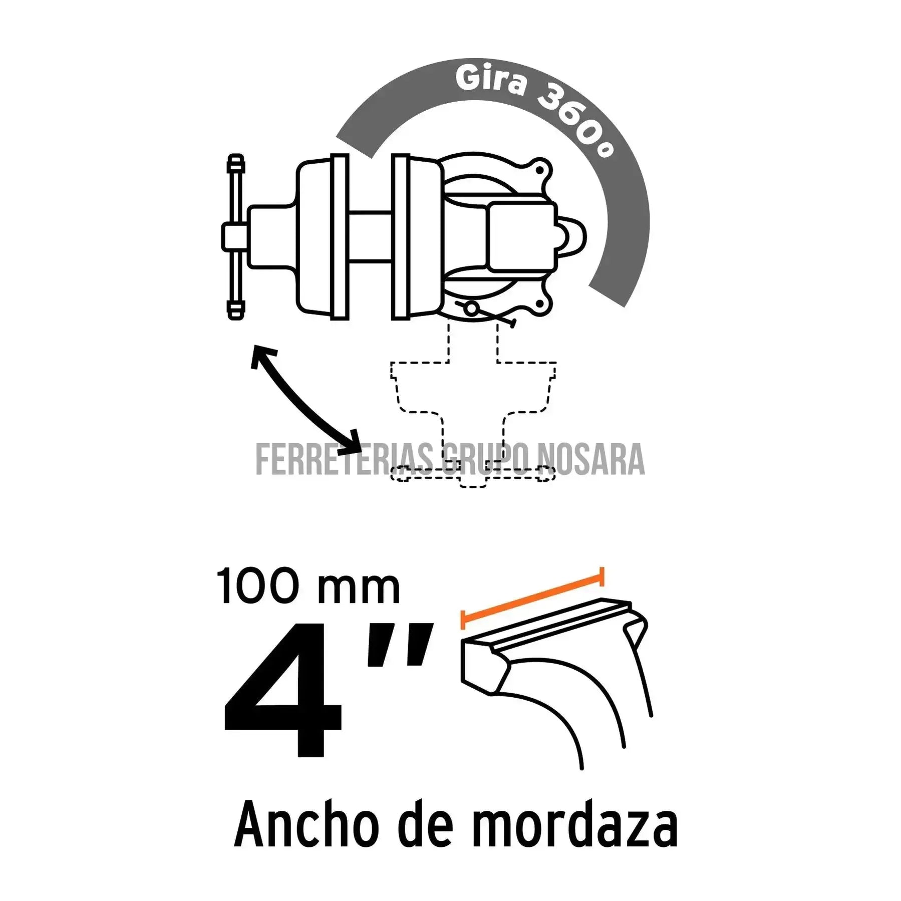TRUPER PRENSA BANCO 4' TA-4-L 100199-