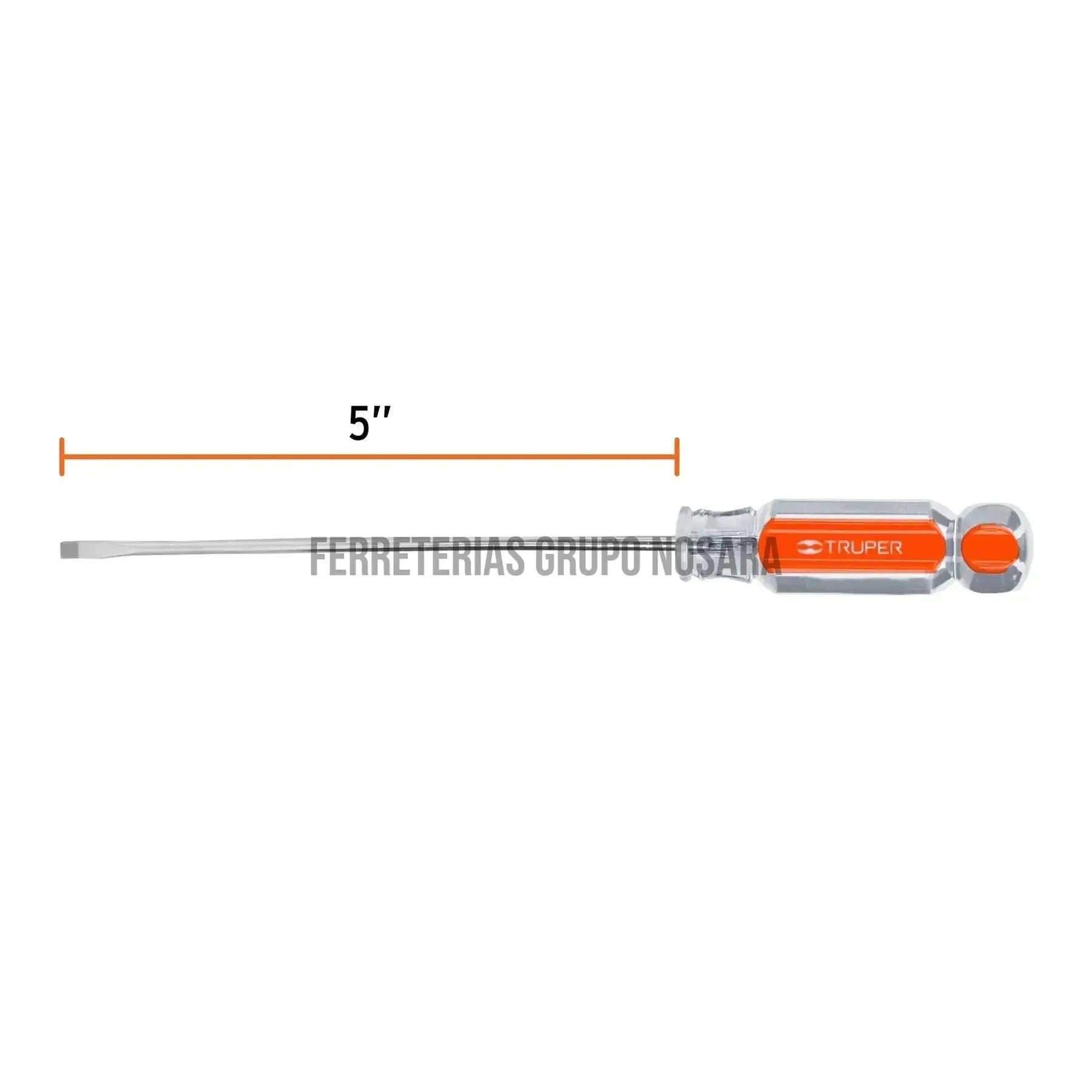 Desarmador cabinet 1/8" x 5" mango de acetato, Truper / 14020-