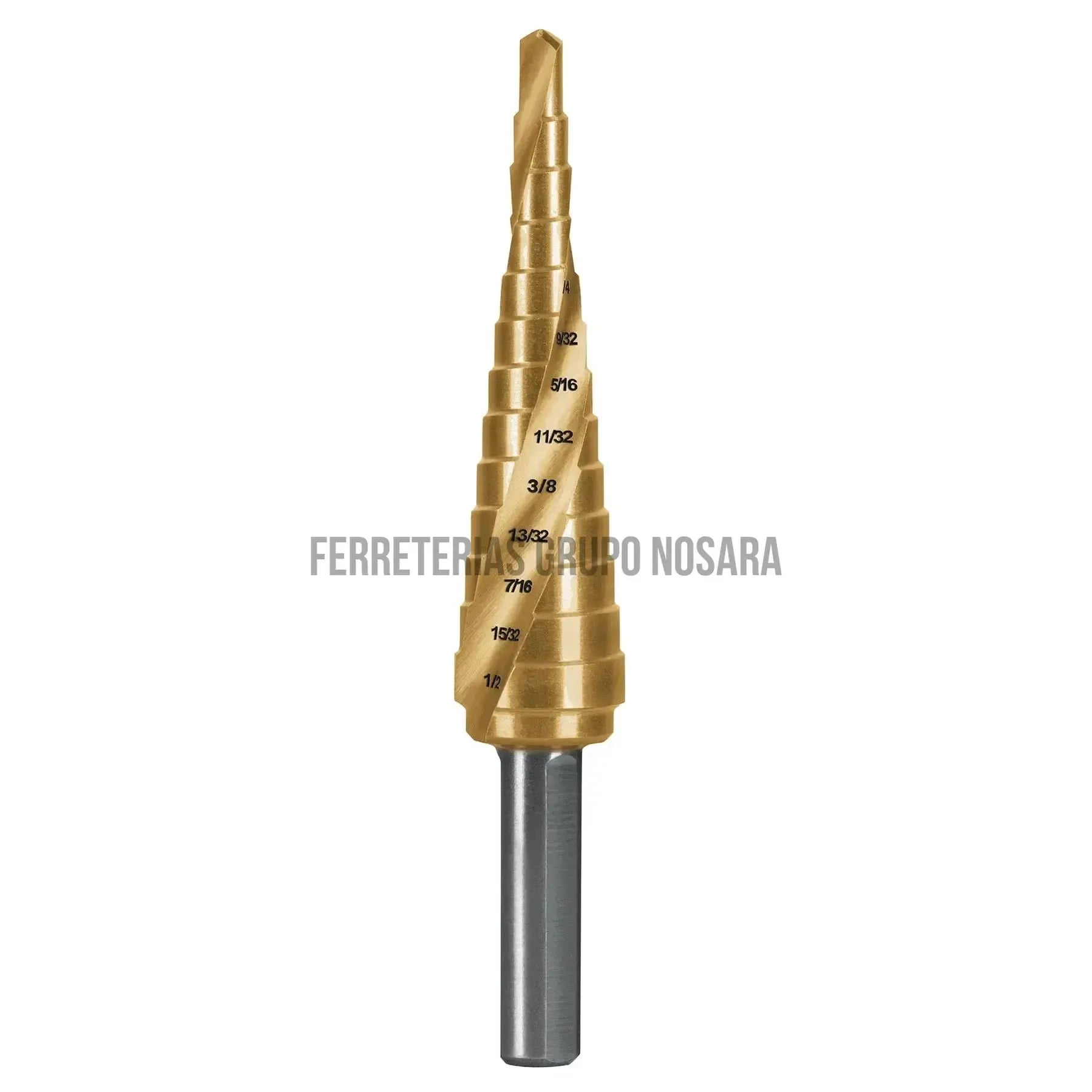 Broca escalonada titanio 13 escalones 1/8" a 1/2", Expert / 101551-