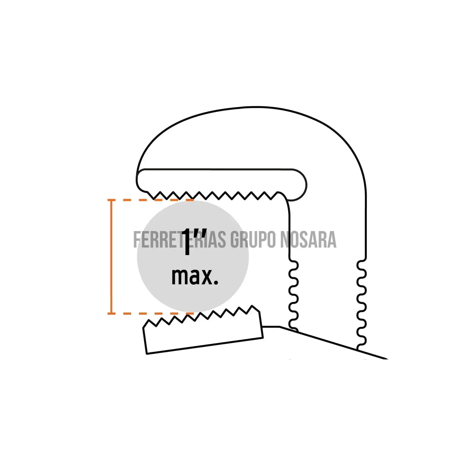 Llave stilson 10" cuerpo robusto de hierro dúctil, Truper / 15836-