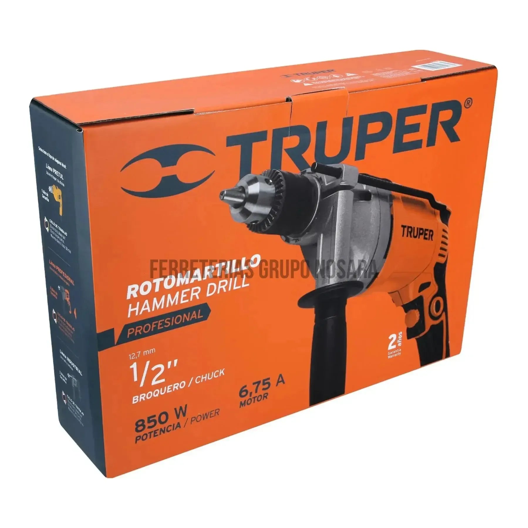 Rotomartillo 1/2" 850 W, profesional, Truper / 14659-