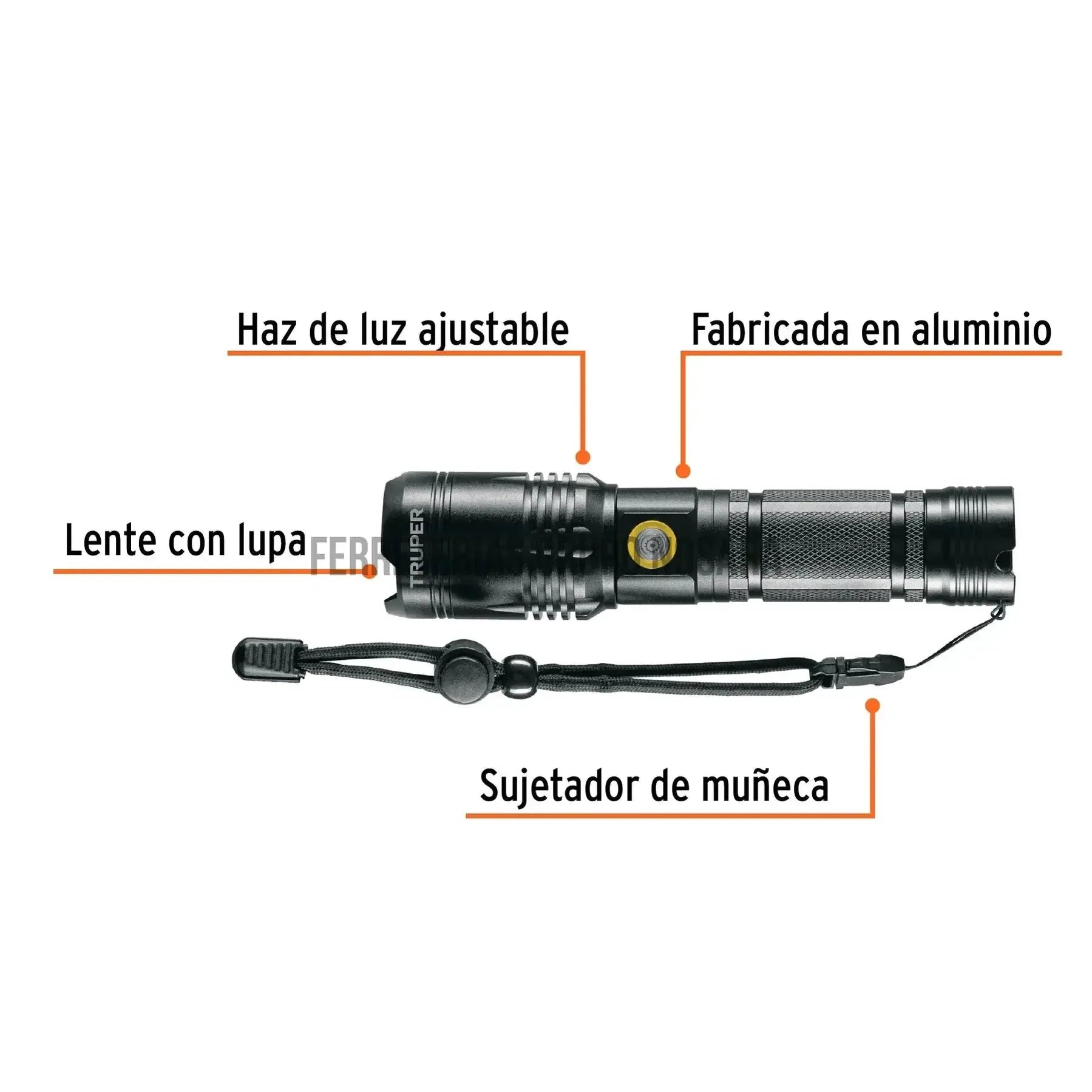TRUPER LINTERNA RECARG LED 1200LM 103100-