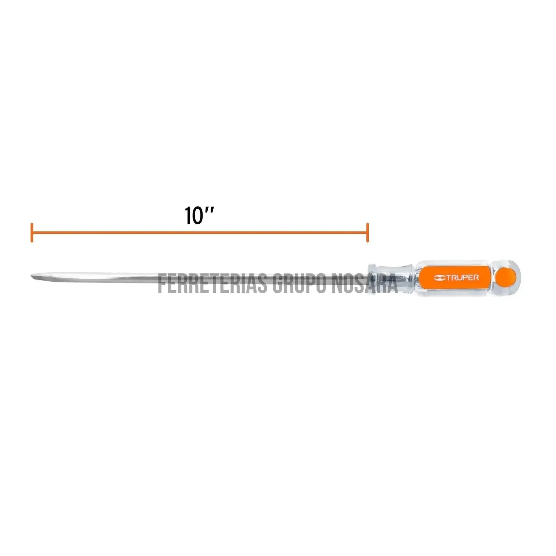 Desarmador plano 5/16" x 10" mango de acetato, Truper / 14005-