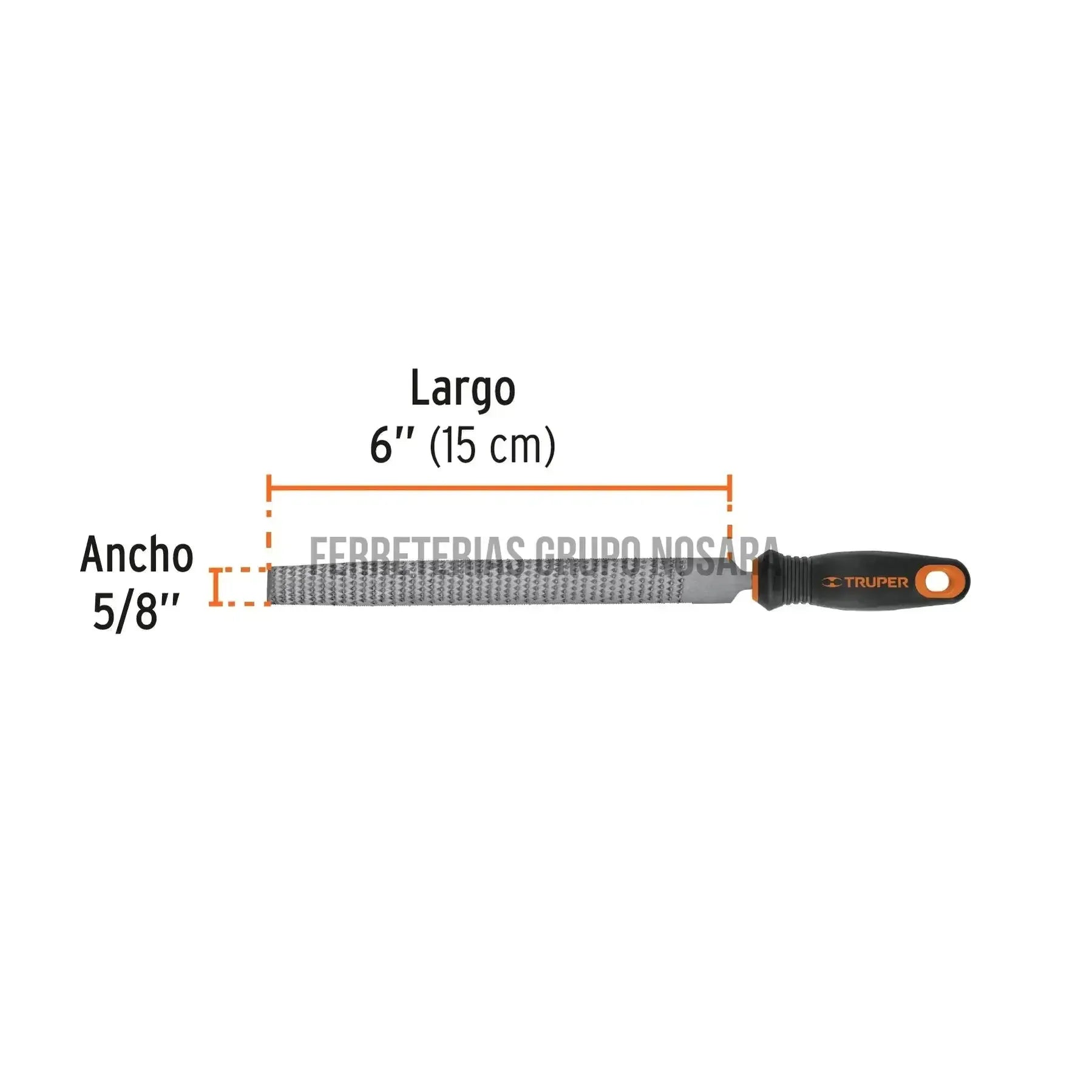 TRUPER LIMA ESCOFINA 6" C/MANGO #15319-