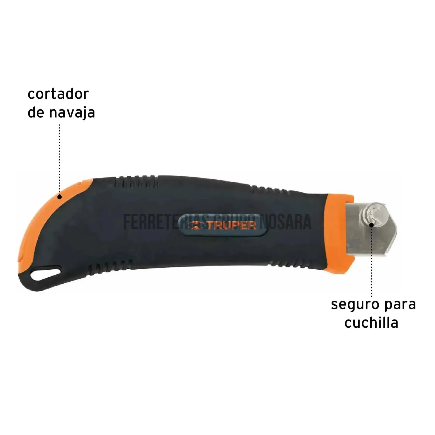 Cutter 25 mm profesional con alma metálica y grip, Truper / 17901-