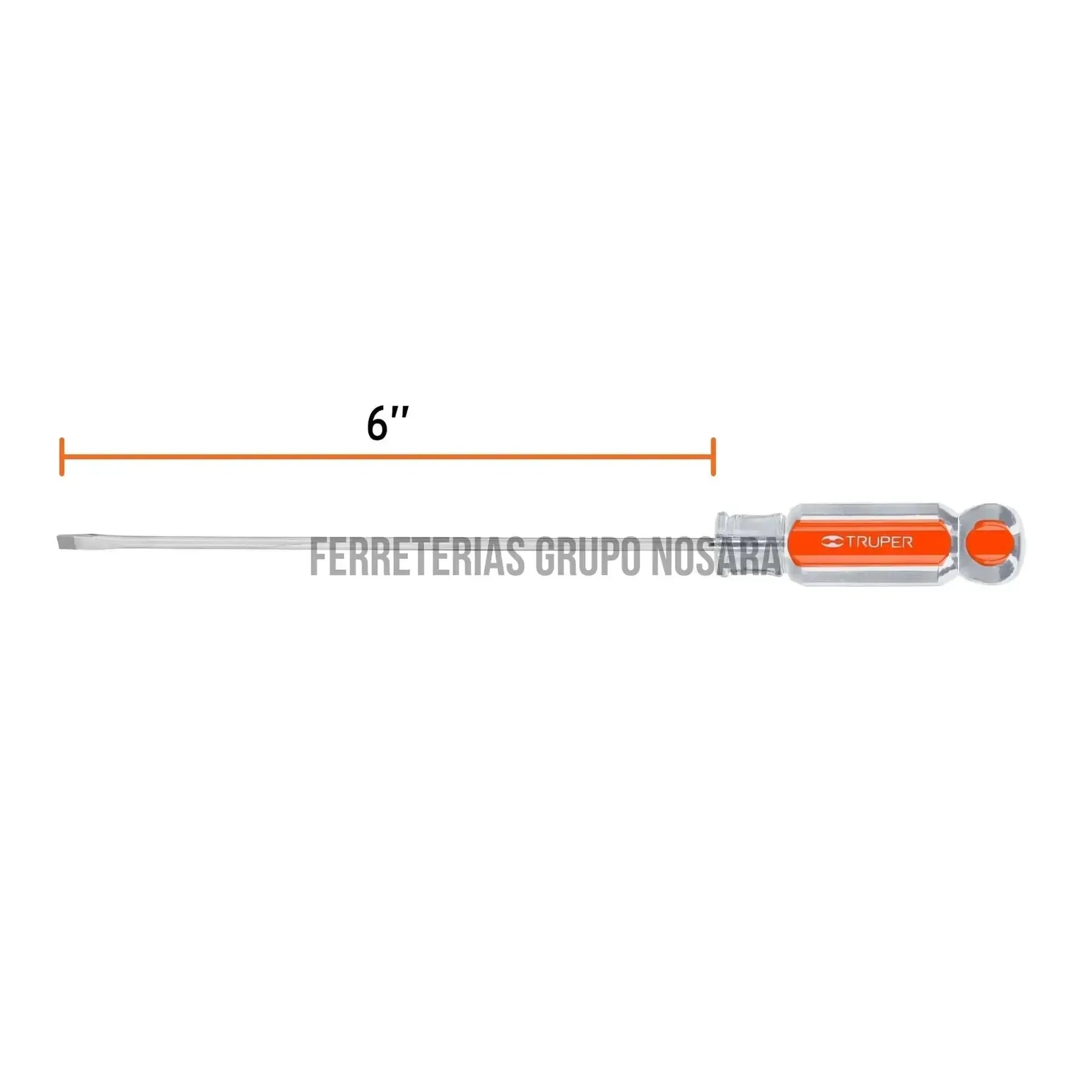 Desarmador cabinet 1/8" x 6" mango de acetato, Truper / 14023-