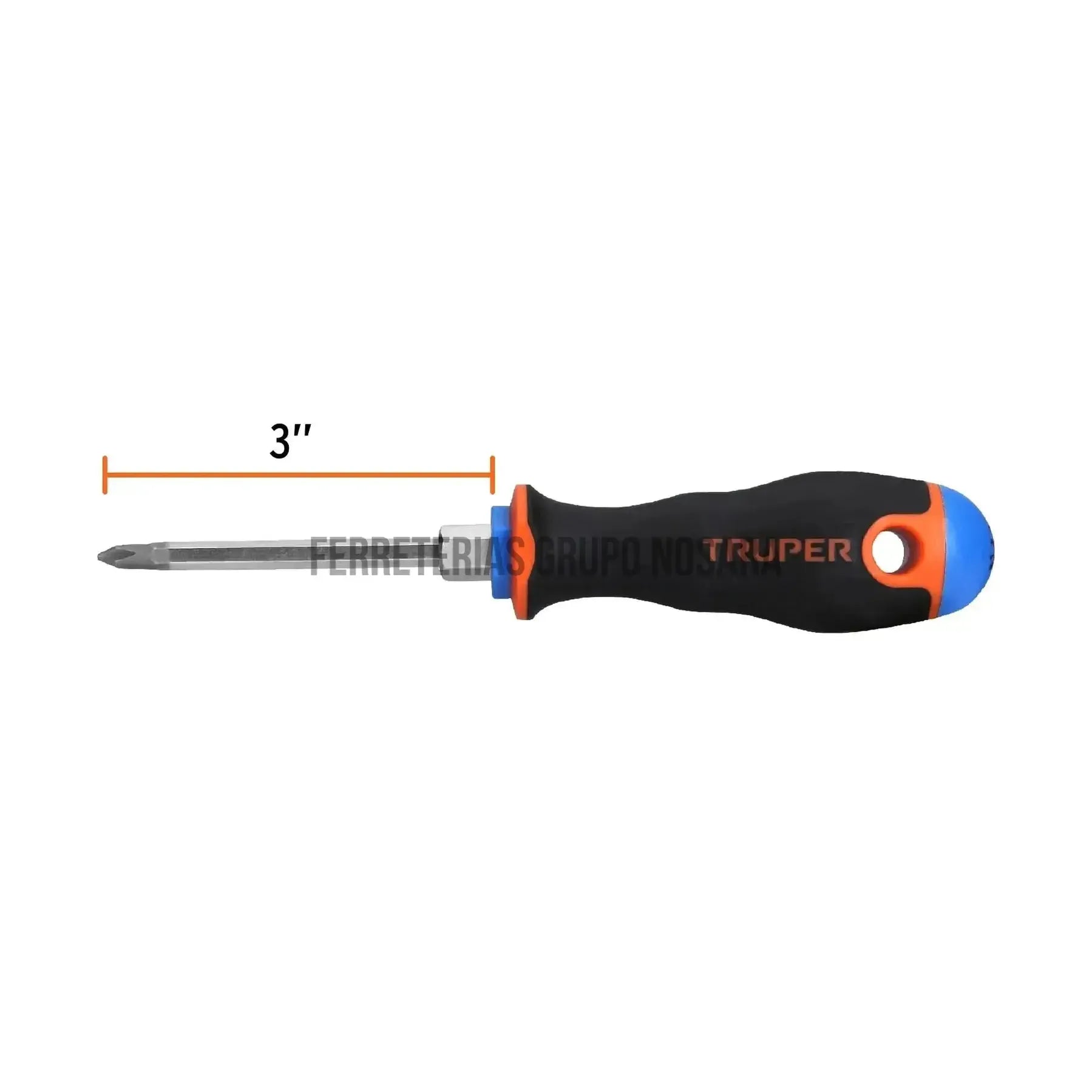 Desarmador de cruz 3/16" x 3" mango Comfort Grip, Truper / 14064-