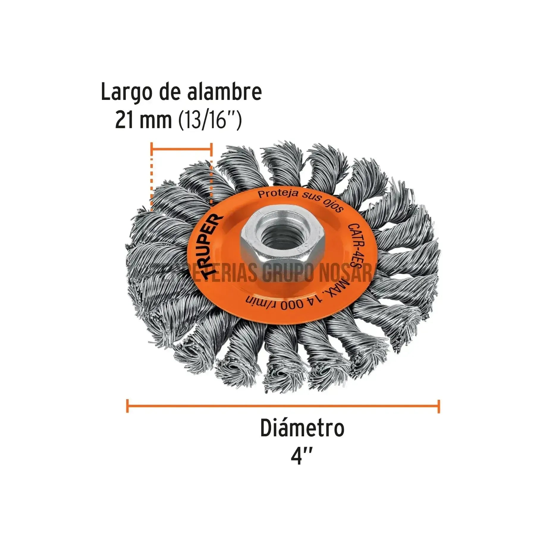 TRUPER DISCO TRENZADO CATR-4ES (17527)-