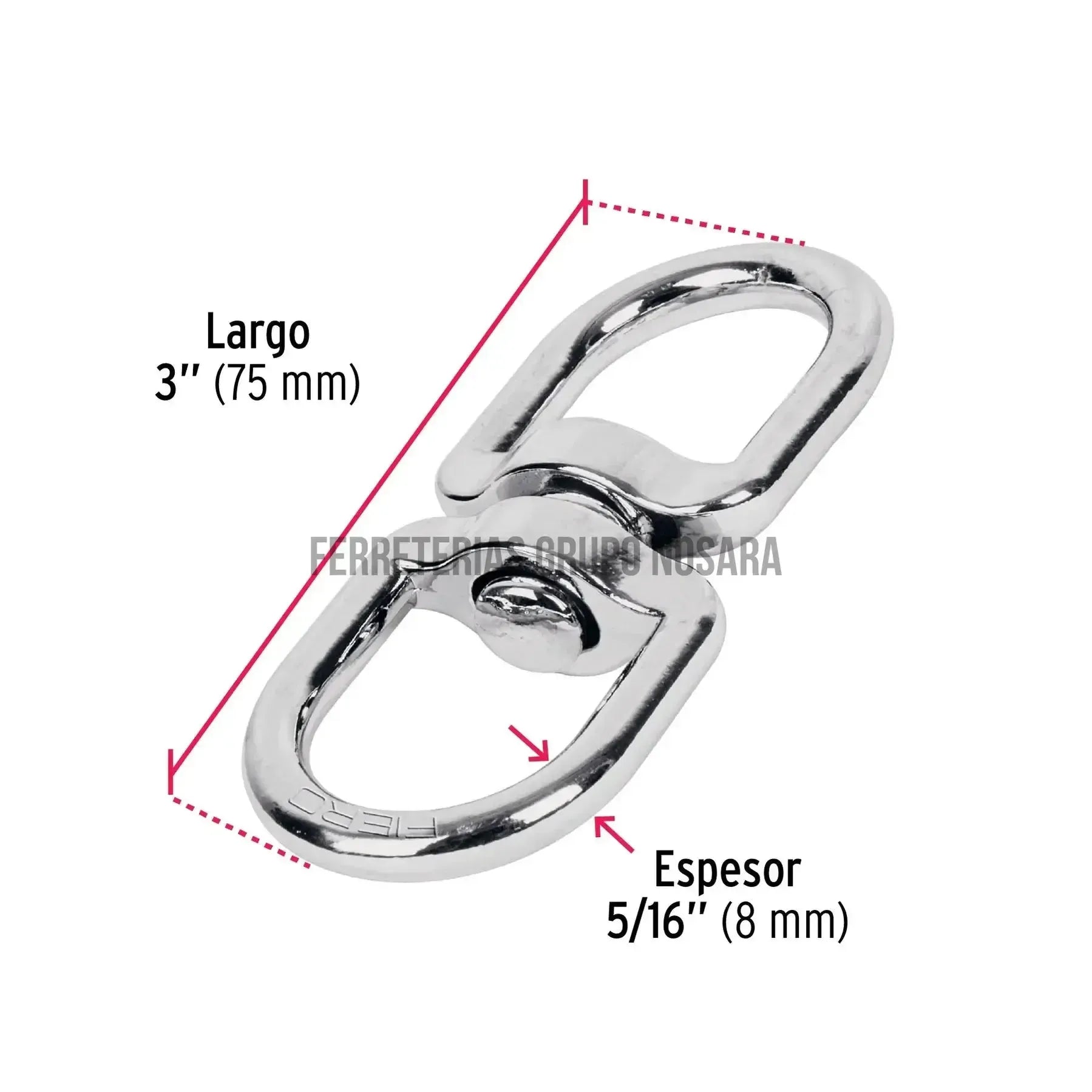 Destorcedor de zinc de 5/16" para cable, Fiero / 44101-