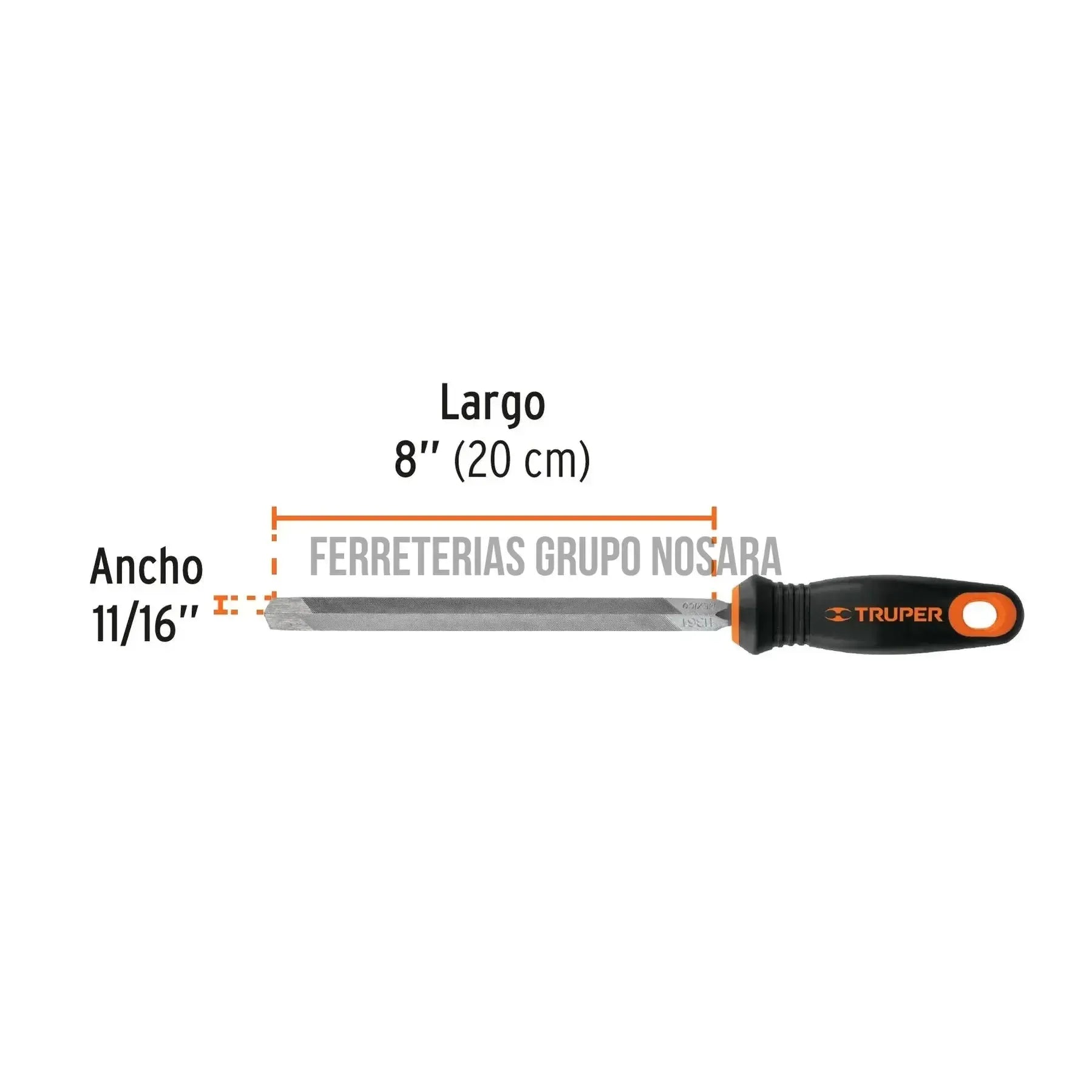 TRUPER LIMA TRIANGULAR 8" C/MANGO #15308-