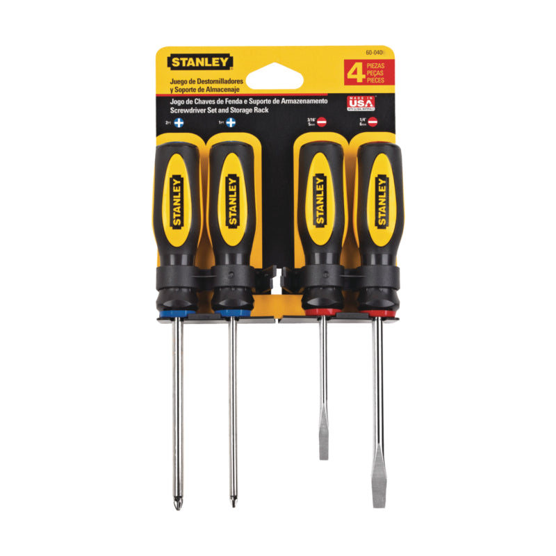 SET OF 4 SCREWDRIVERS BASIC STANLEY 60-040