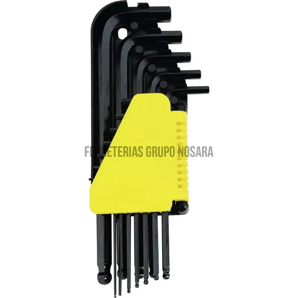 Juego de Llaves Hexagonales Largas con Punta Redonda Métricas 9 piezas Stanley 69-256-600322-747752692564