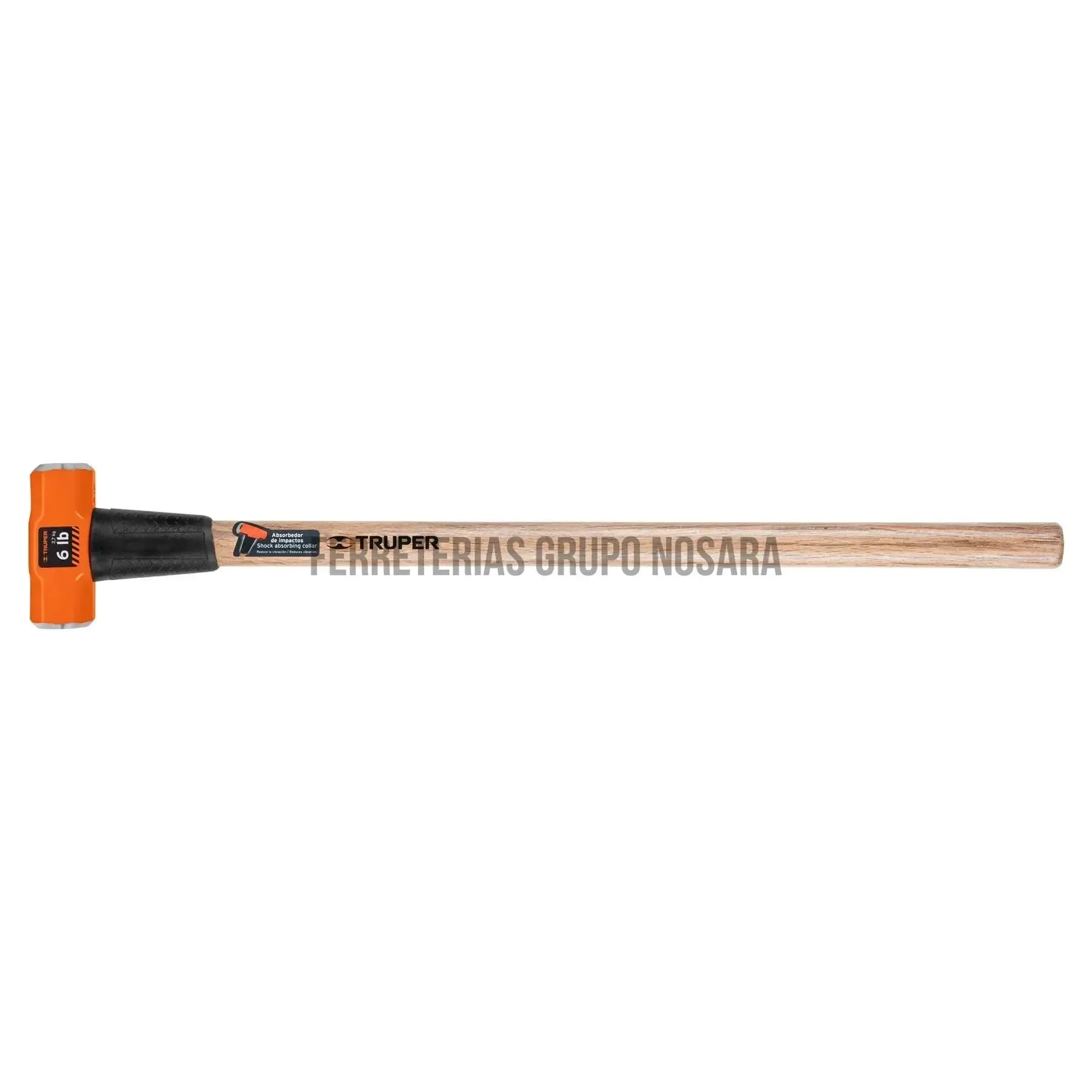 Marro octagonal 6 lb, mango de madera 36", Truper / 16509-