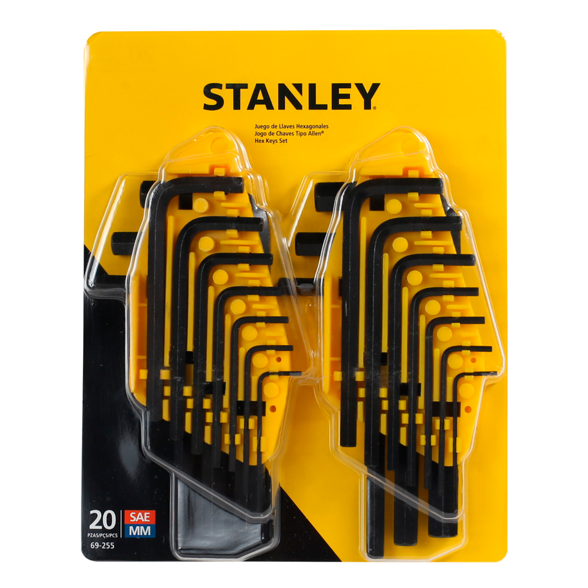 JUEGO DE LLAVE ALLEN 20 PIEZAS STANLEY 69-255