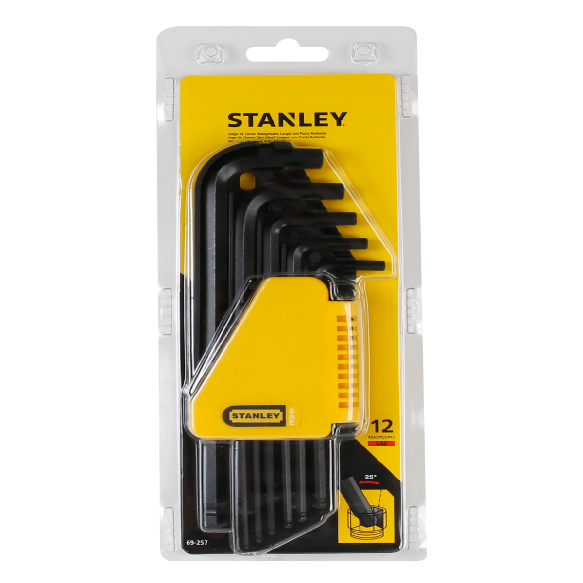 ALLEN KEY SET 12 PIECES STANLEY 69-257