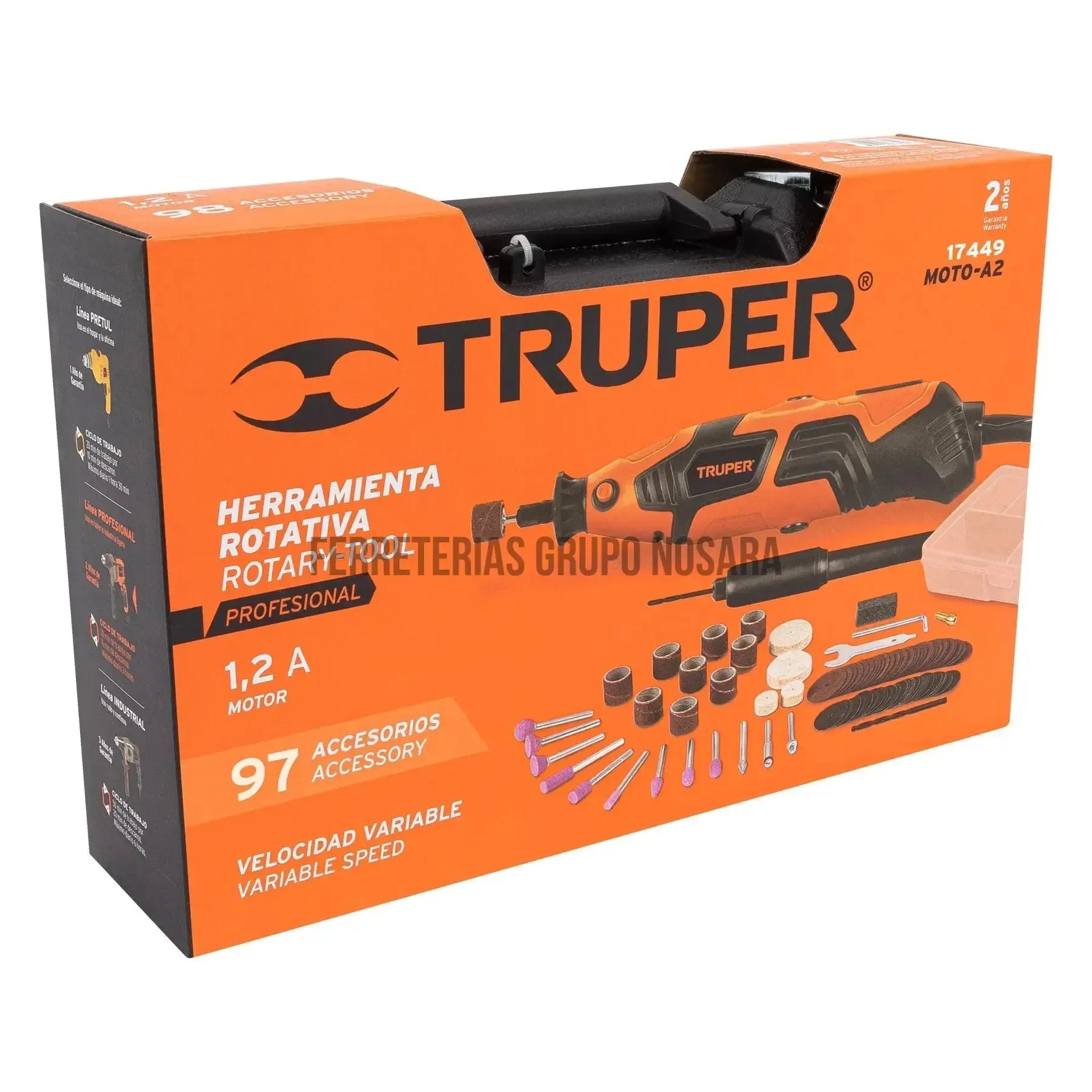 Herramienta rotativa profesional 150 W con 97 accesorios / 17449-