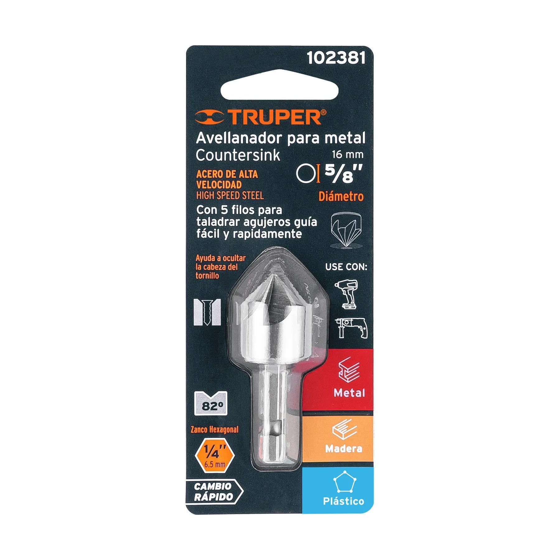 TRUPER BROCA AVELLAN P/METAL 5/8" 102381