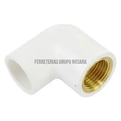 PVC CODO 90" C/INSERTO METAL 1/2
