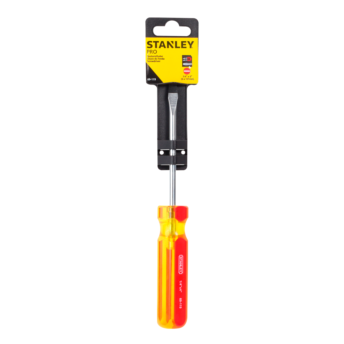 Stanley Standard Pro Tip Screwdriver 1/4" (6 mm) x 4" (100 mm) [95-IB] 69-119