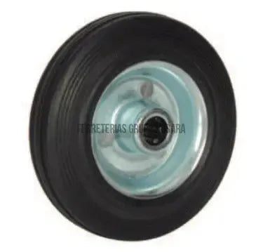 TECNI RUEDA GOMA NEGRA ARO METAL 100MM-