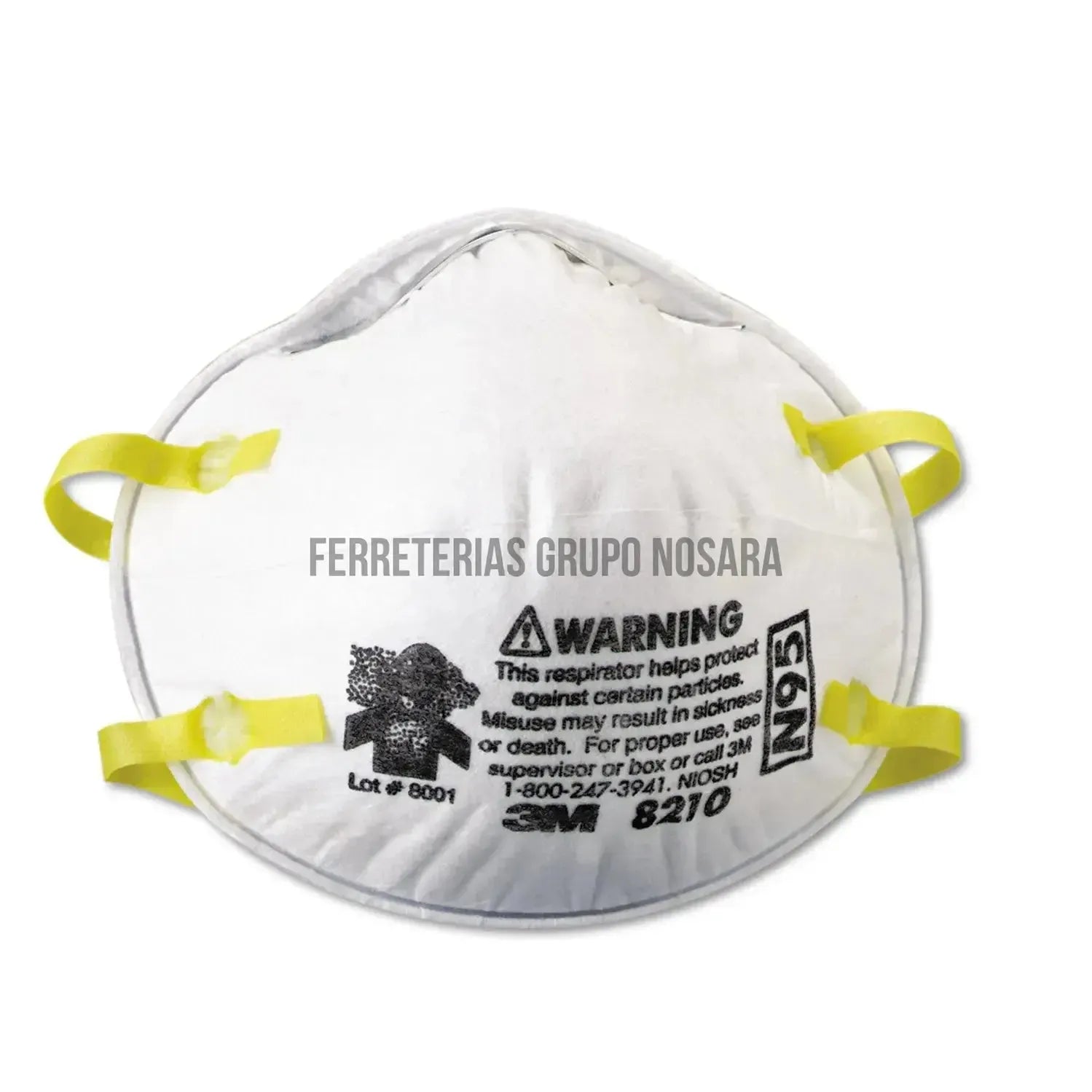 MASCARILLA P/POLVO 8210 3M N95 #07250170-800657-051138464578