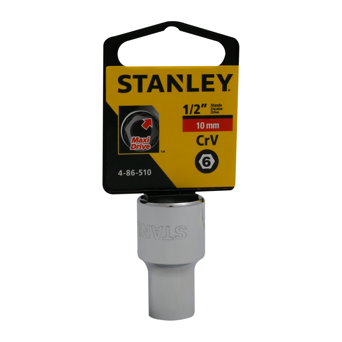 SHAFT SOCKET 1/2" 6 POINTS 10MM STANLEY 86- 510