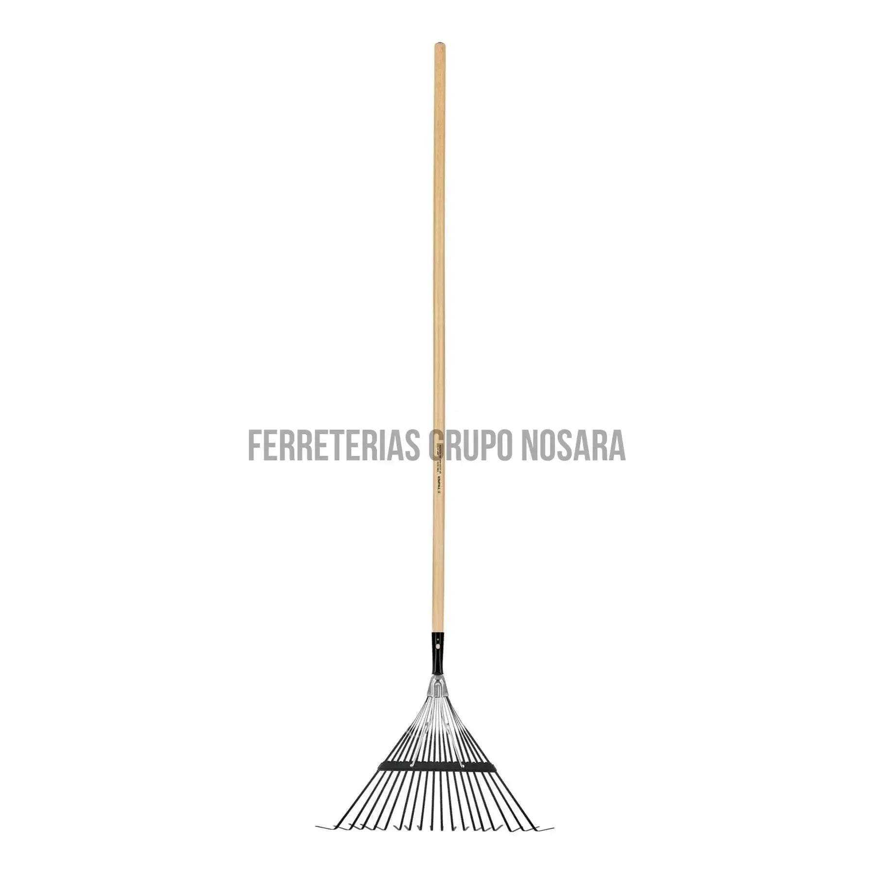 Escoba Rastrillo metálica para jardín cabeza recta, 18 dientes, Truper / 14326-900030-7501206652756
