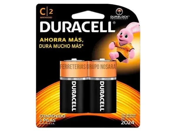 BATERIA DURACELL ALCALINA C 2PK-