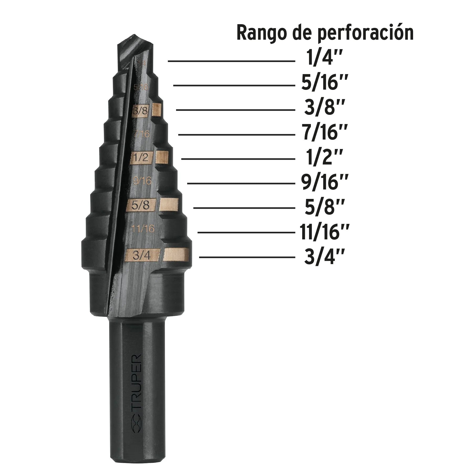 TRUPER BROCA ESCAL NEG 1/4 A 3/4 12123