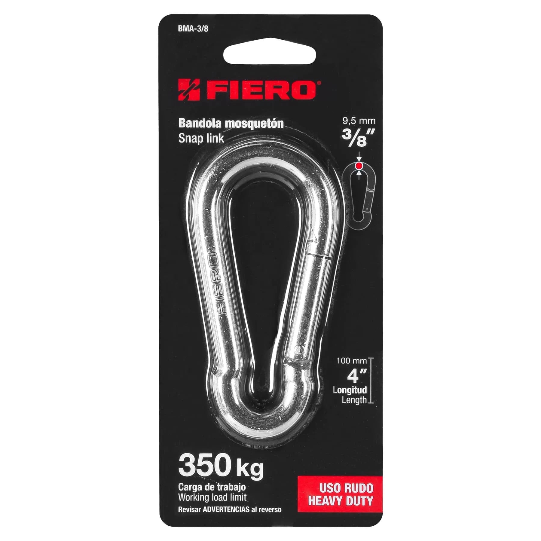 TRUPER MOSQUETON ACERO BMA-3/8 44040