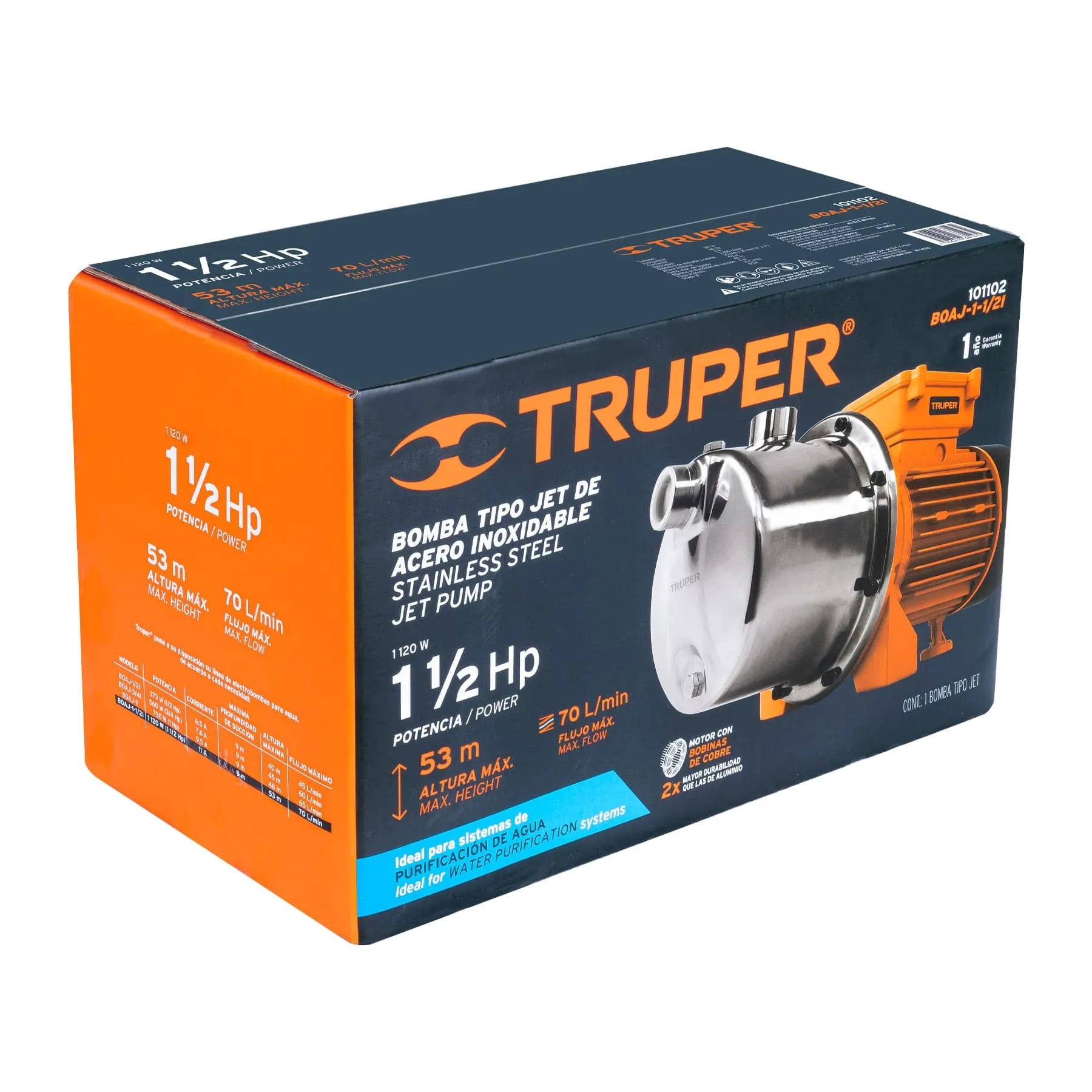 TRUPER BOMBA AGUA ELE JET 1 1/2HP 101102