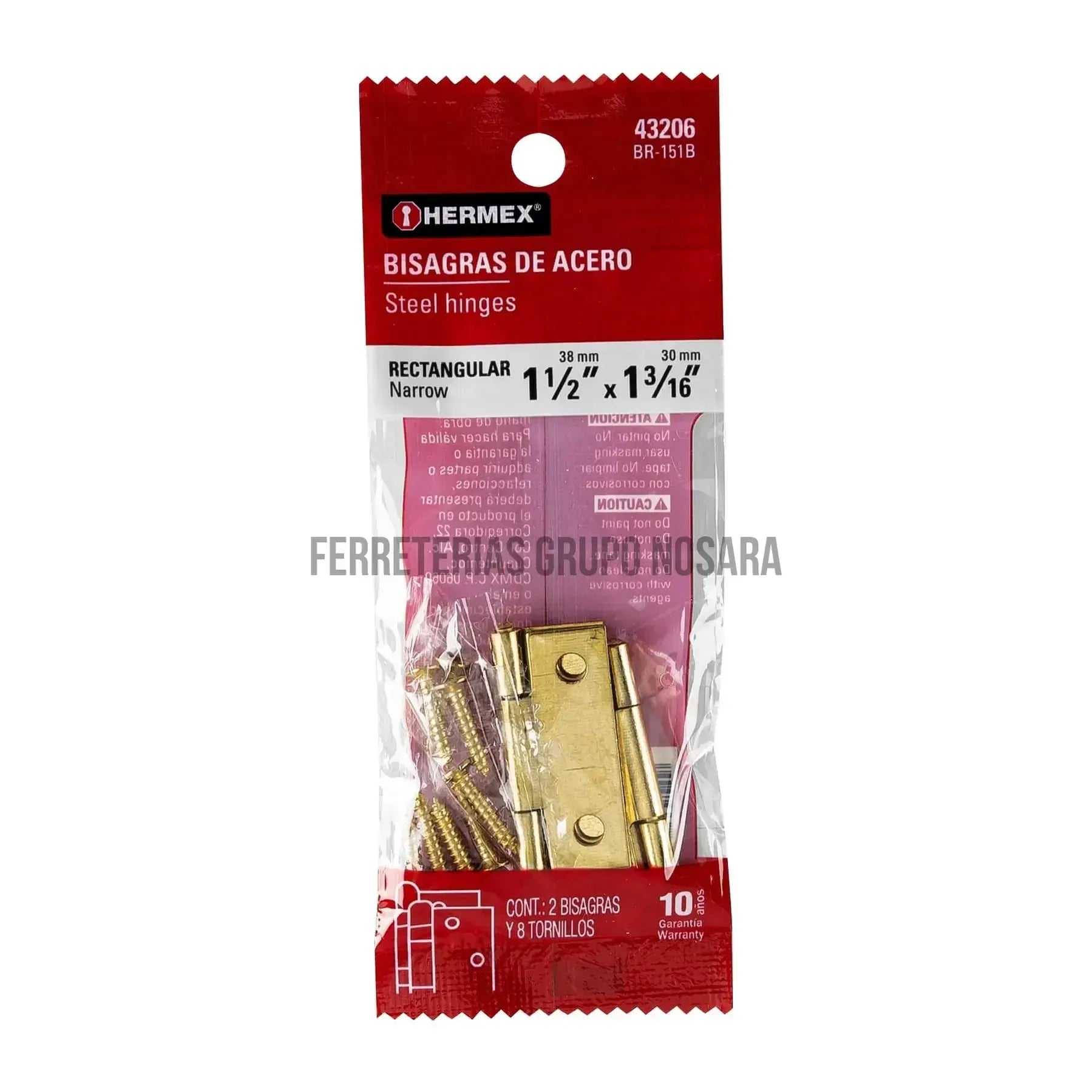 HERMEX BISAGRA DORADA 1.1/2X1.1/2 43206-