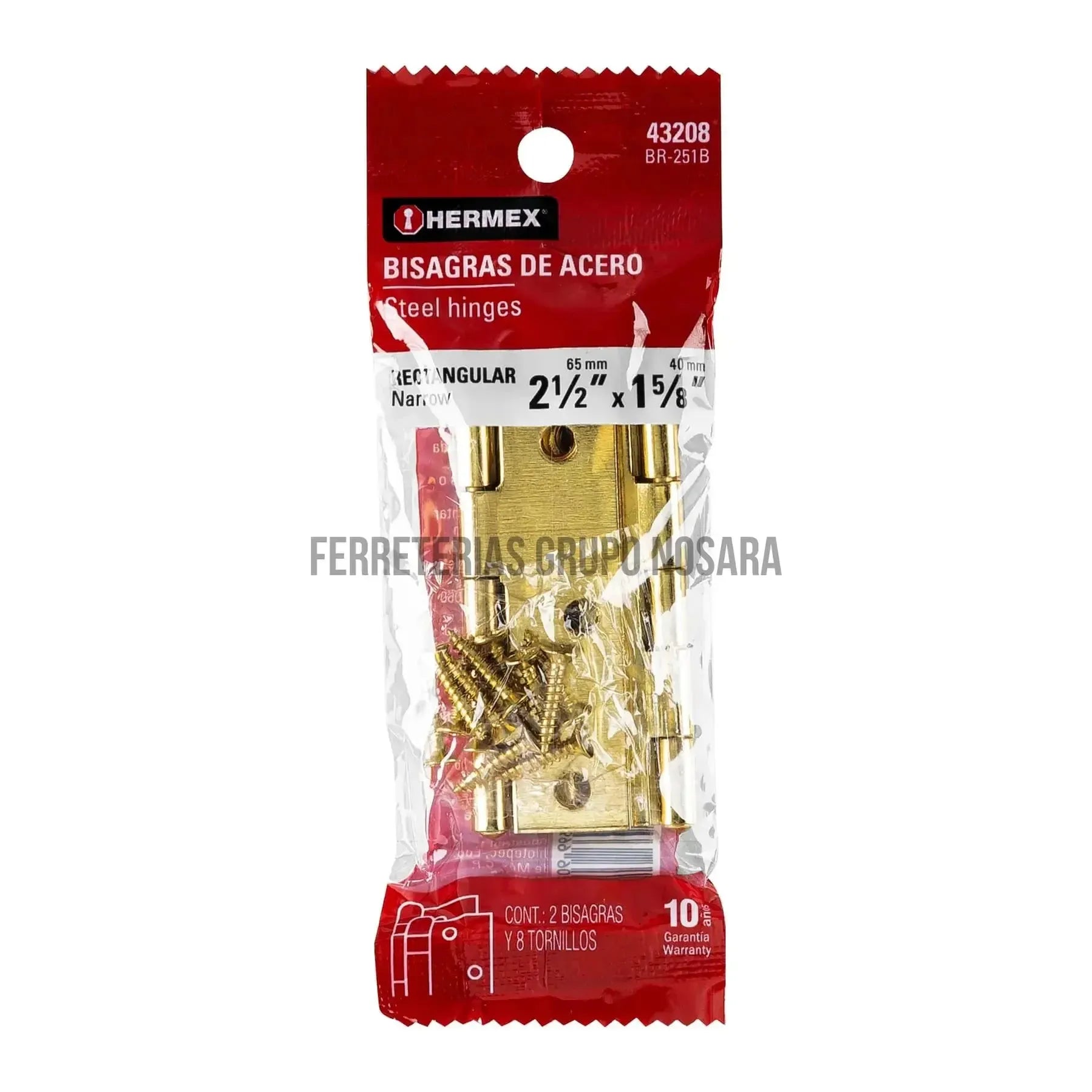 HERMEX BISAGRA DORADA 21/2'X212' 43208-