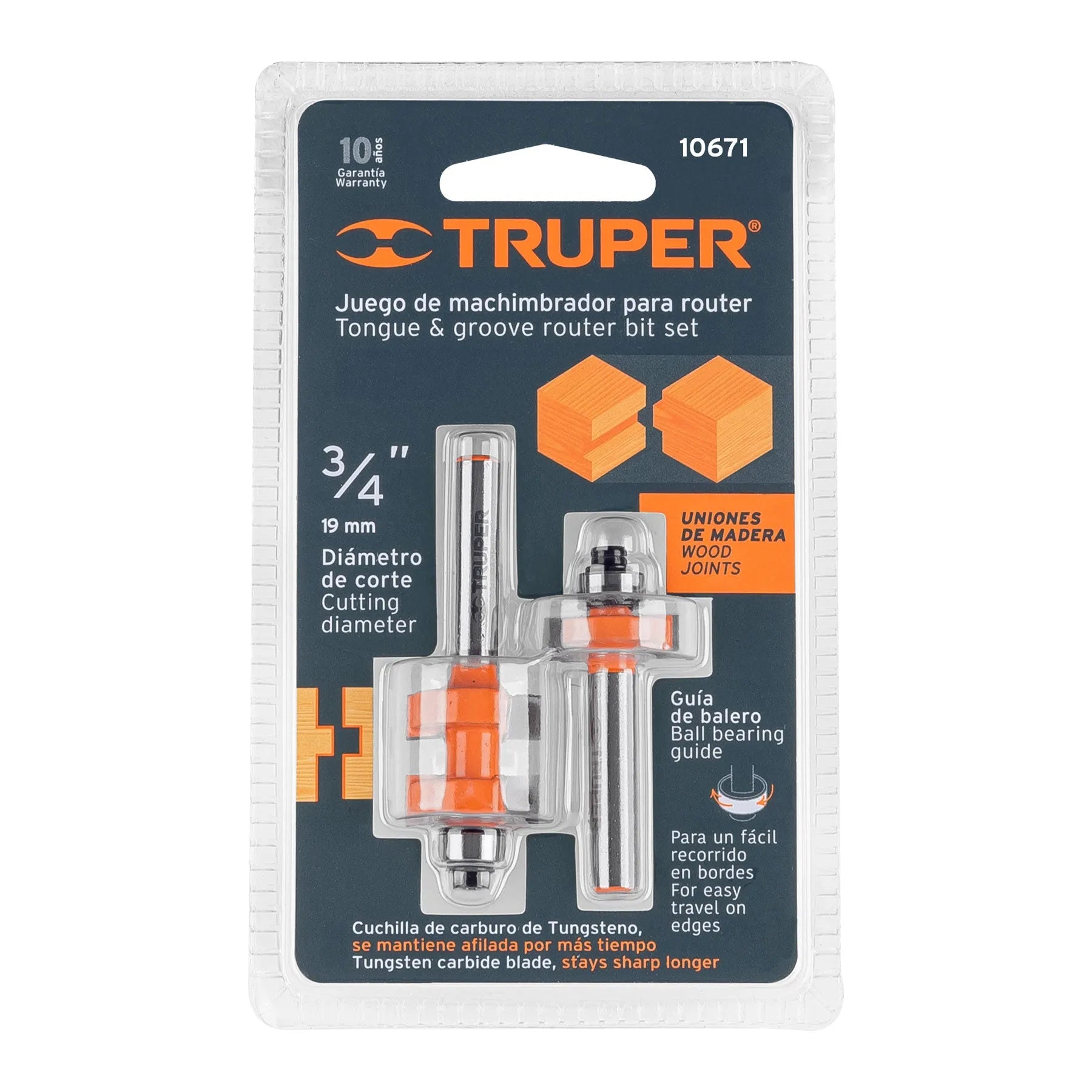 TRUPER JGO DE MACHIMB 3/4 C/ROLL 10671