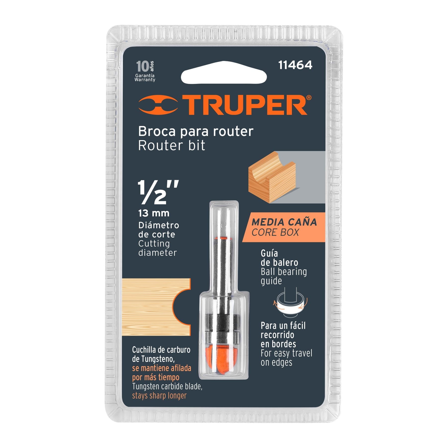 TRUPER CUC P/ROUTER MED ROD 1/2 11464