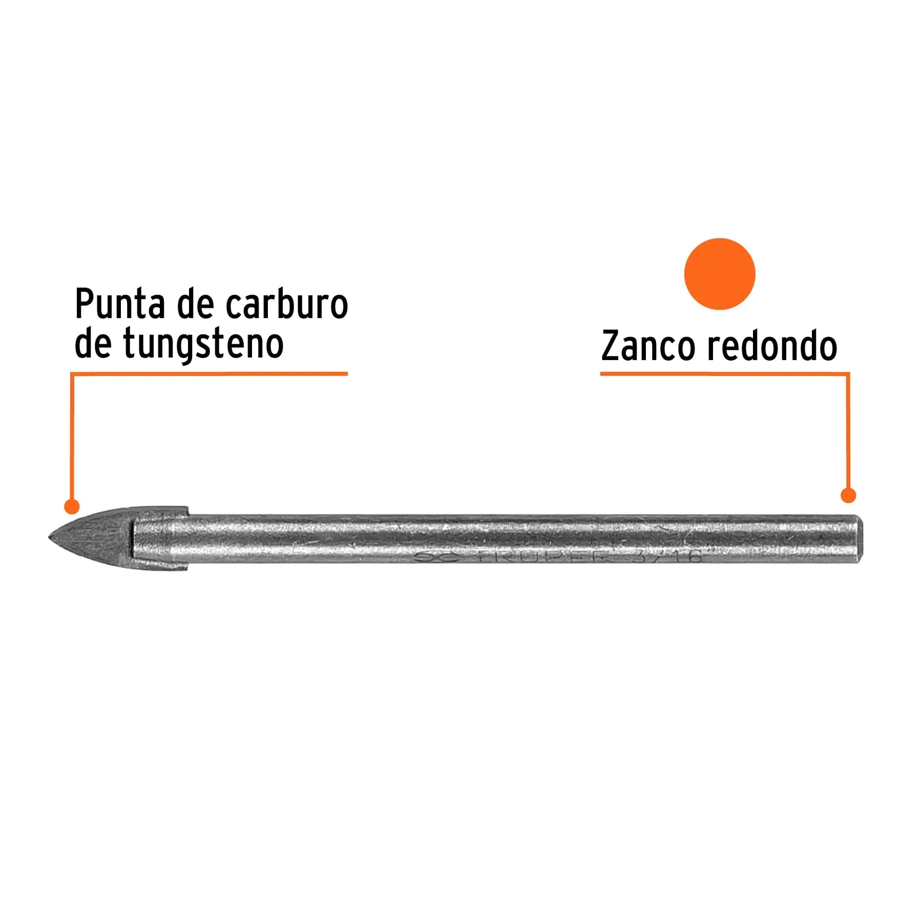TRUPER BROCA P/VIDRIO AZULEJO 3/16 11701