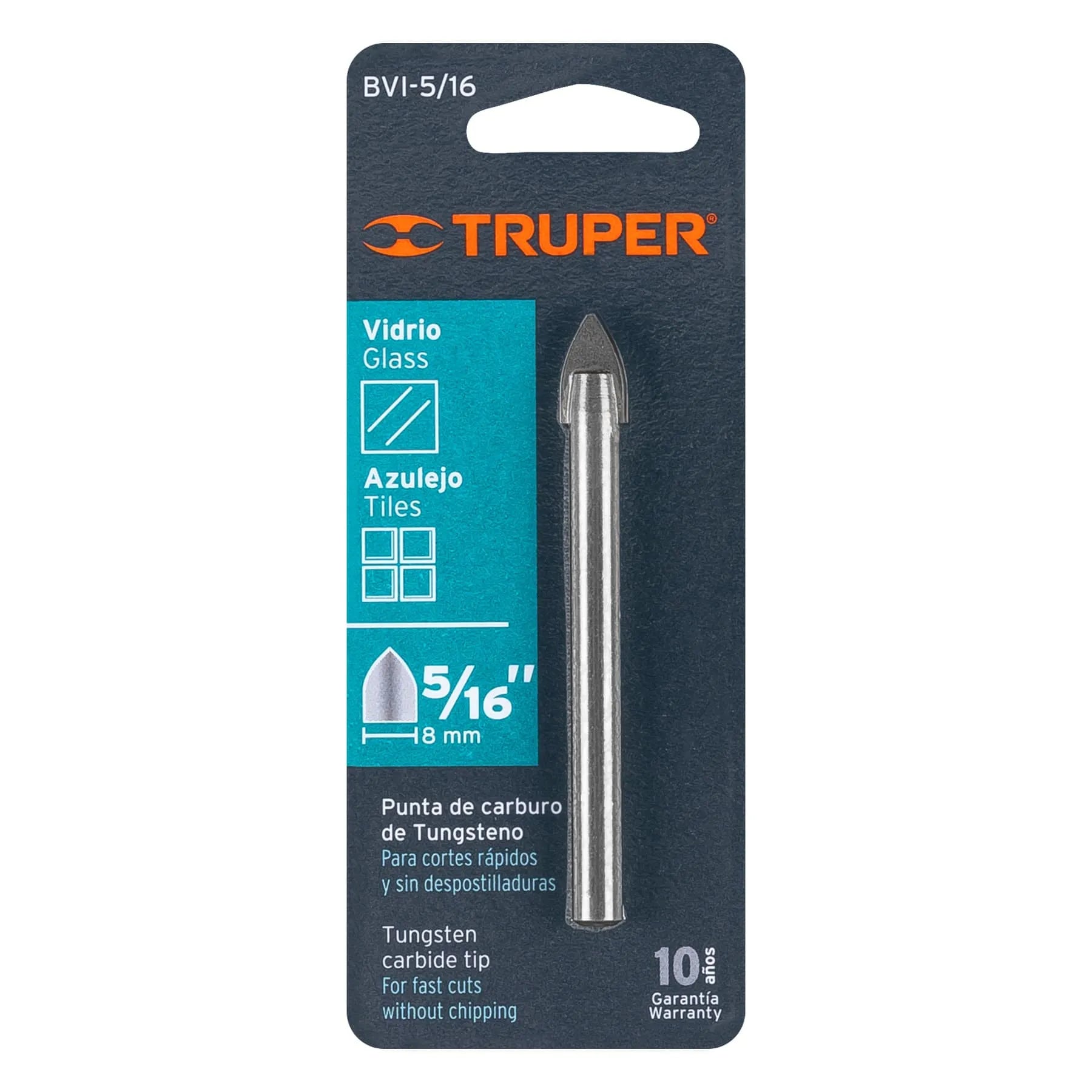 TRUPER BROCA P/VIDRIO AZULEJO 5/16 11703