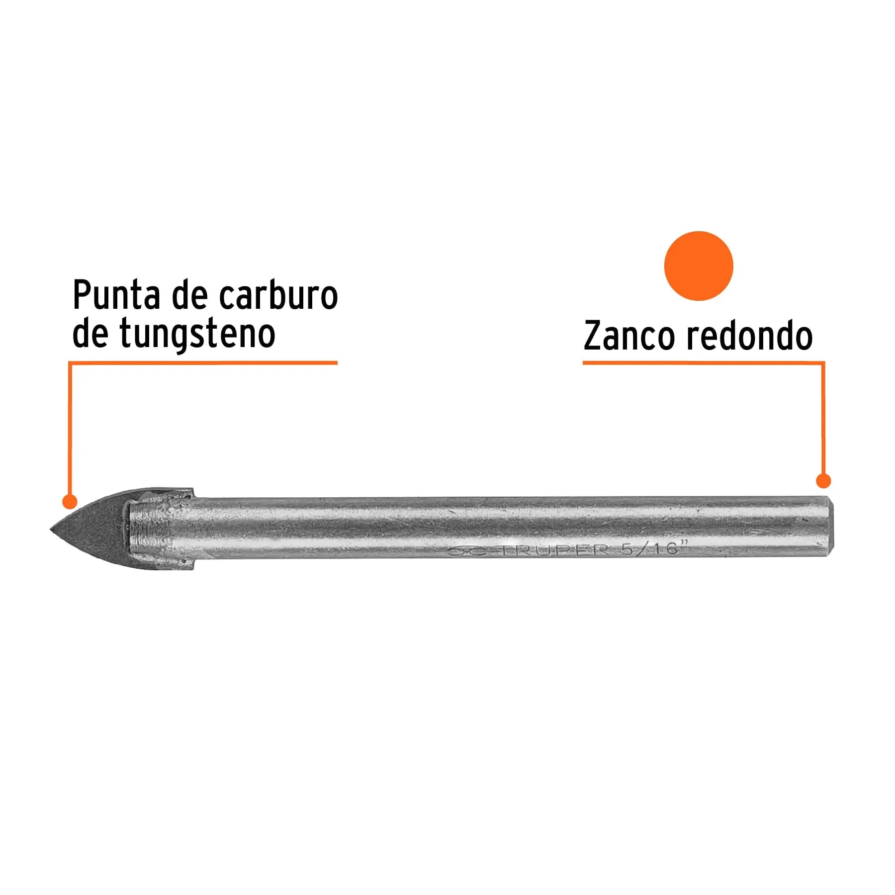 TRUPER BROCA P/VIDRIO AZULEJO 5/16 11703